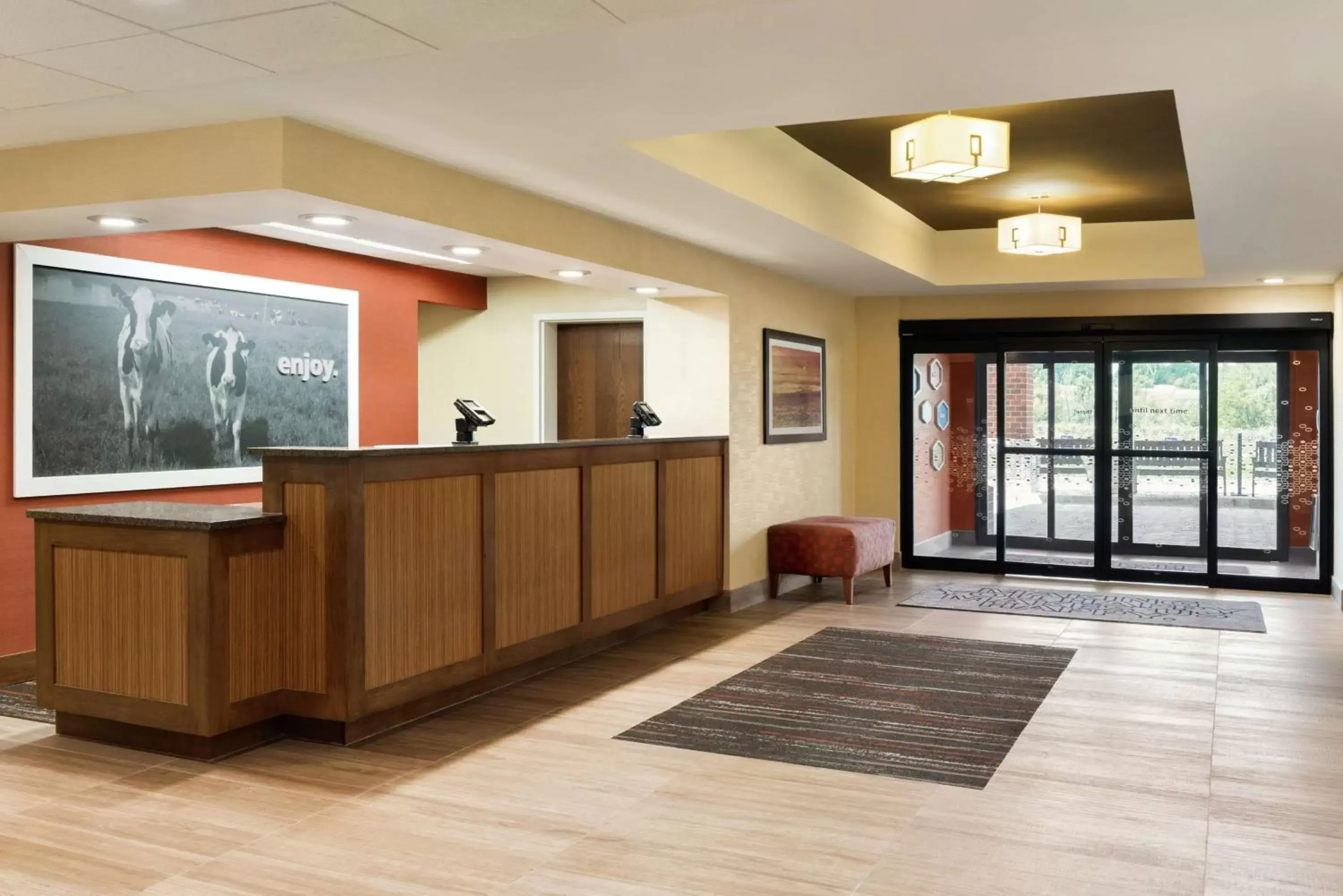Lobby or reception in Hampton Inn West Des Moines Lake Drive Lobby or reception in Hampton Inn West Des Moines Lake Drive