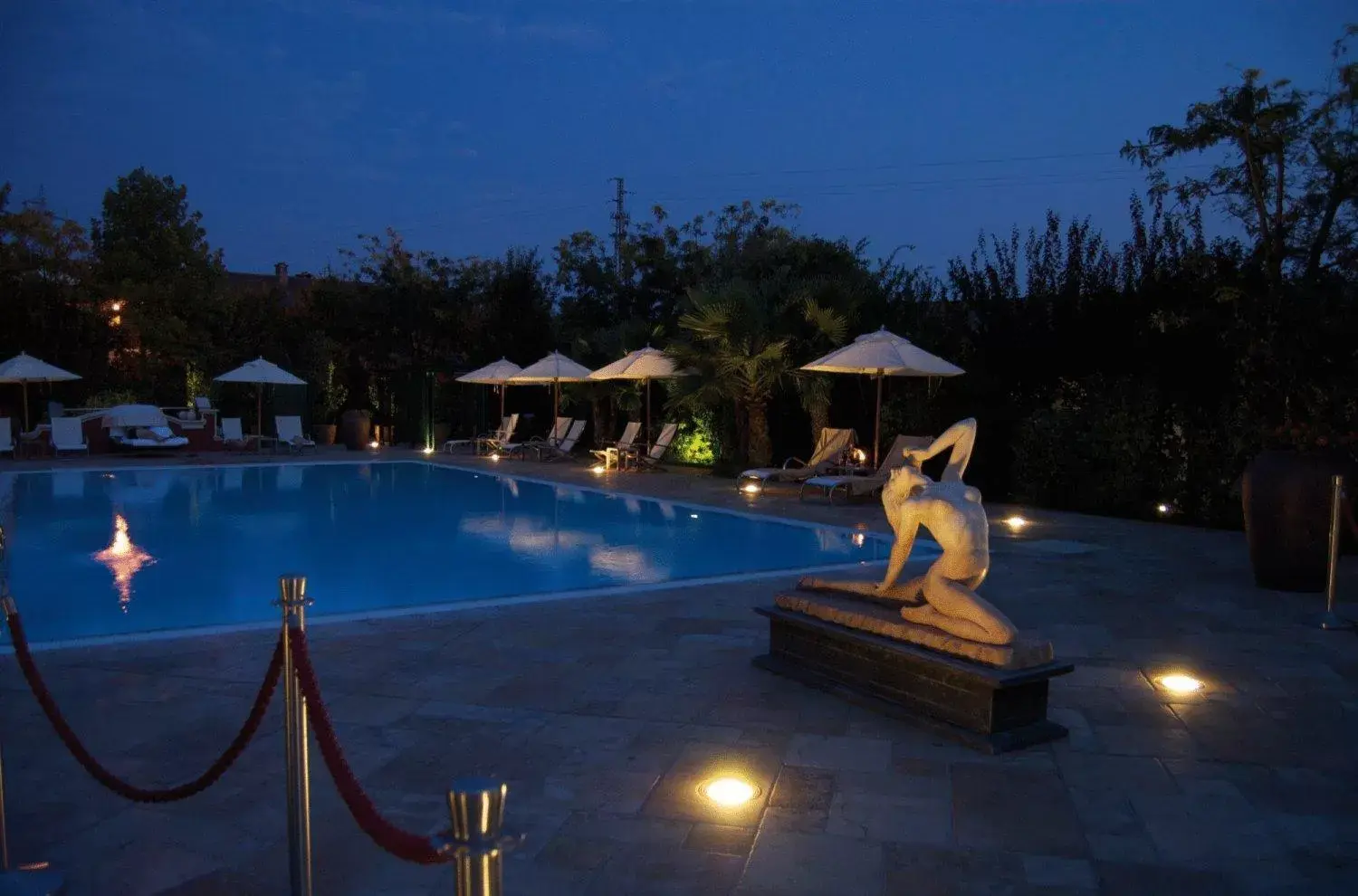 Night, Swimming Pool in Vip's Motel Luxury Accommodation & Spa
