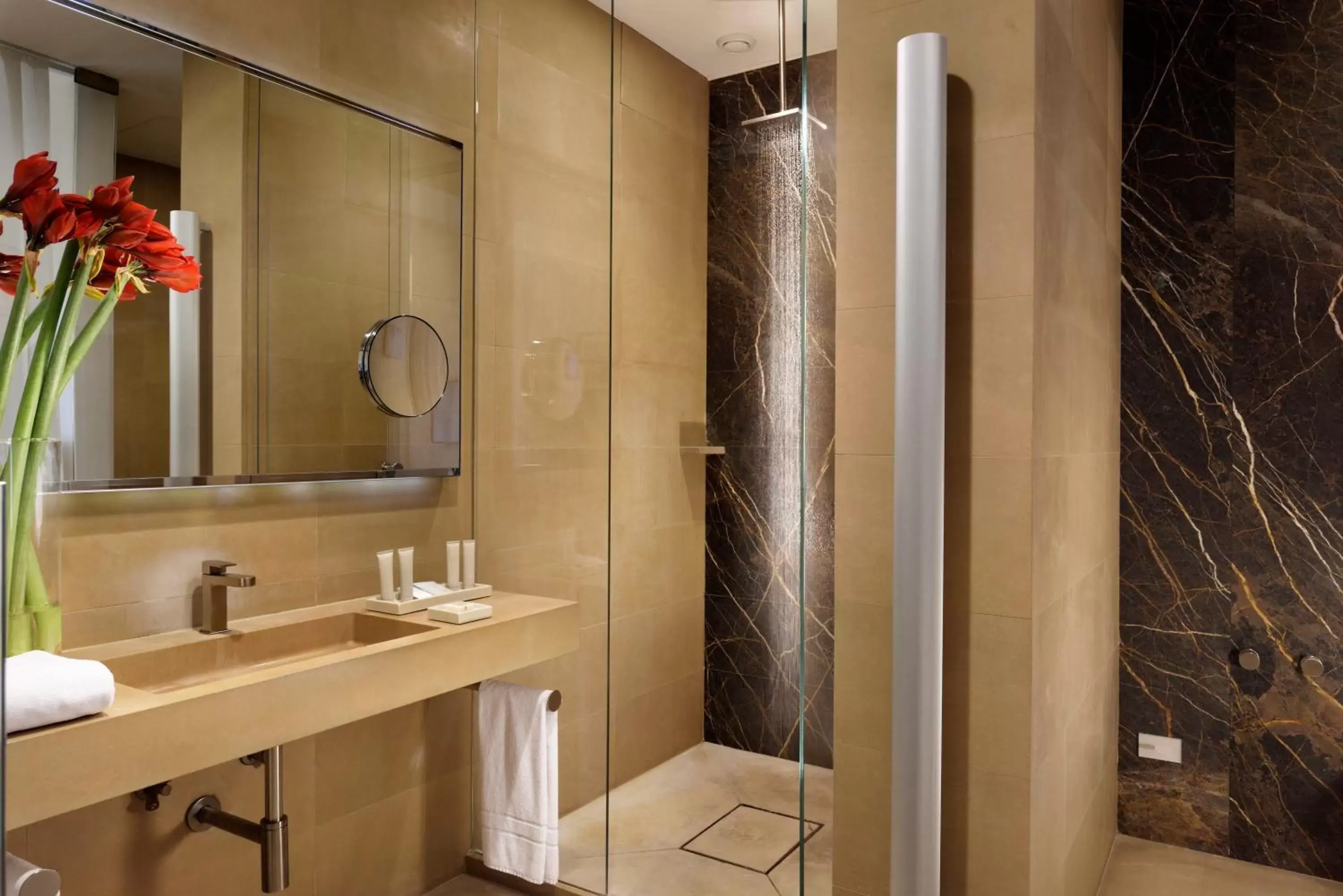 Shower, Bathroom in Palazzo Montemartini Rome, A Radisson Collection Hotel