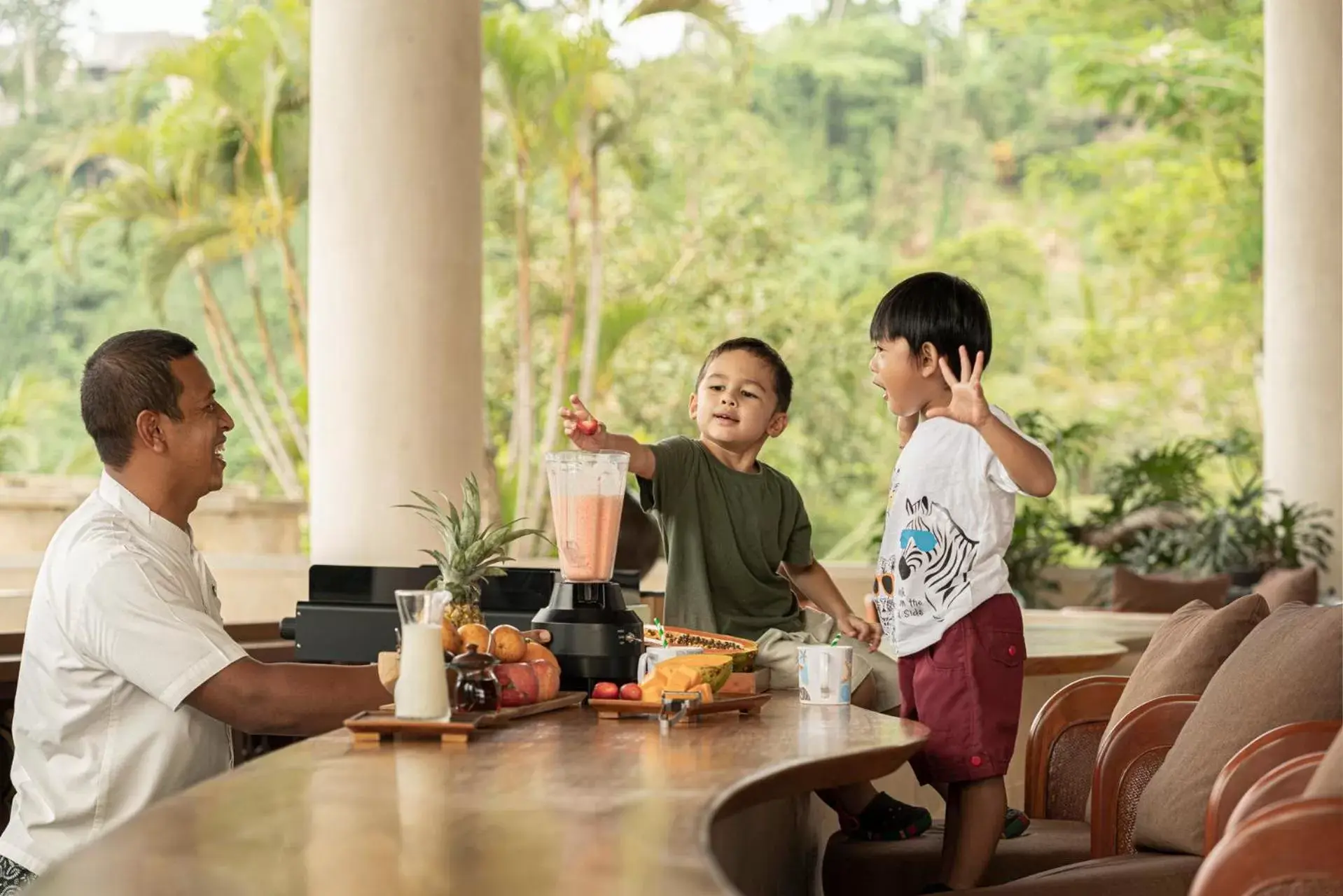 young children in Four Seasons Resort Bali at Sayan