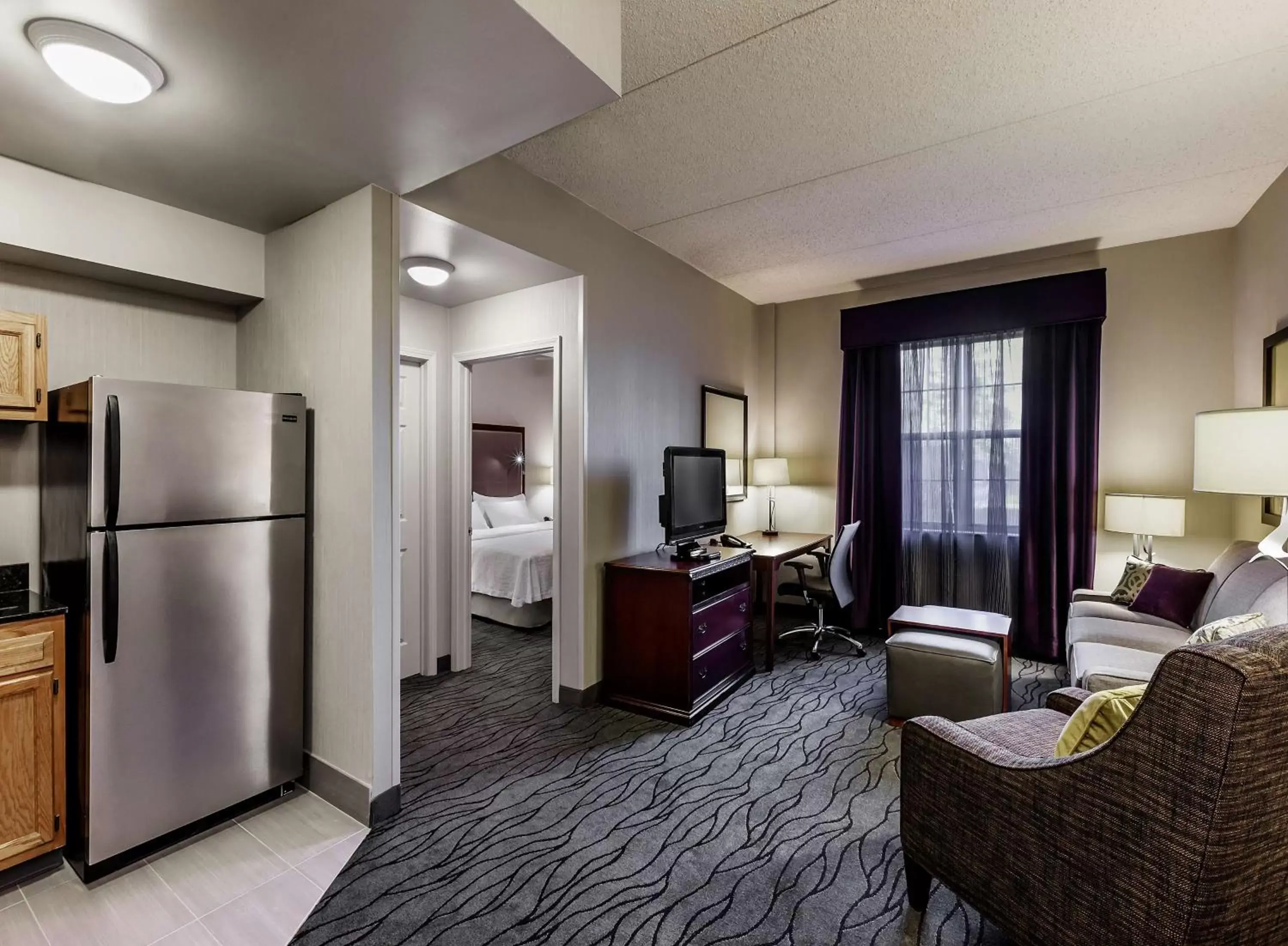 Living room, Seating Area in Homewood Suites by Hilton Buffalo/Airport