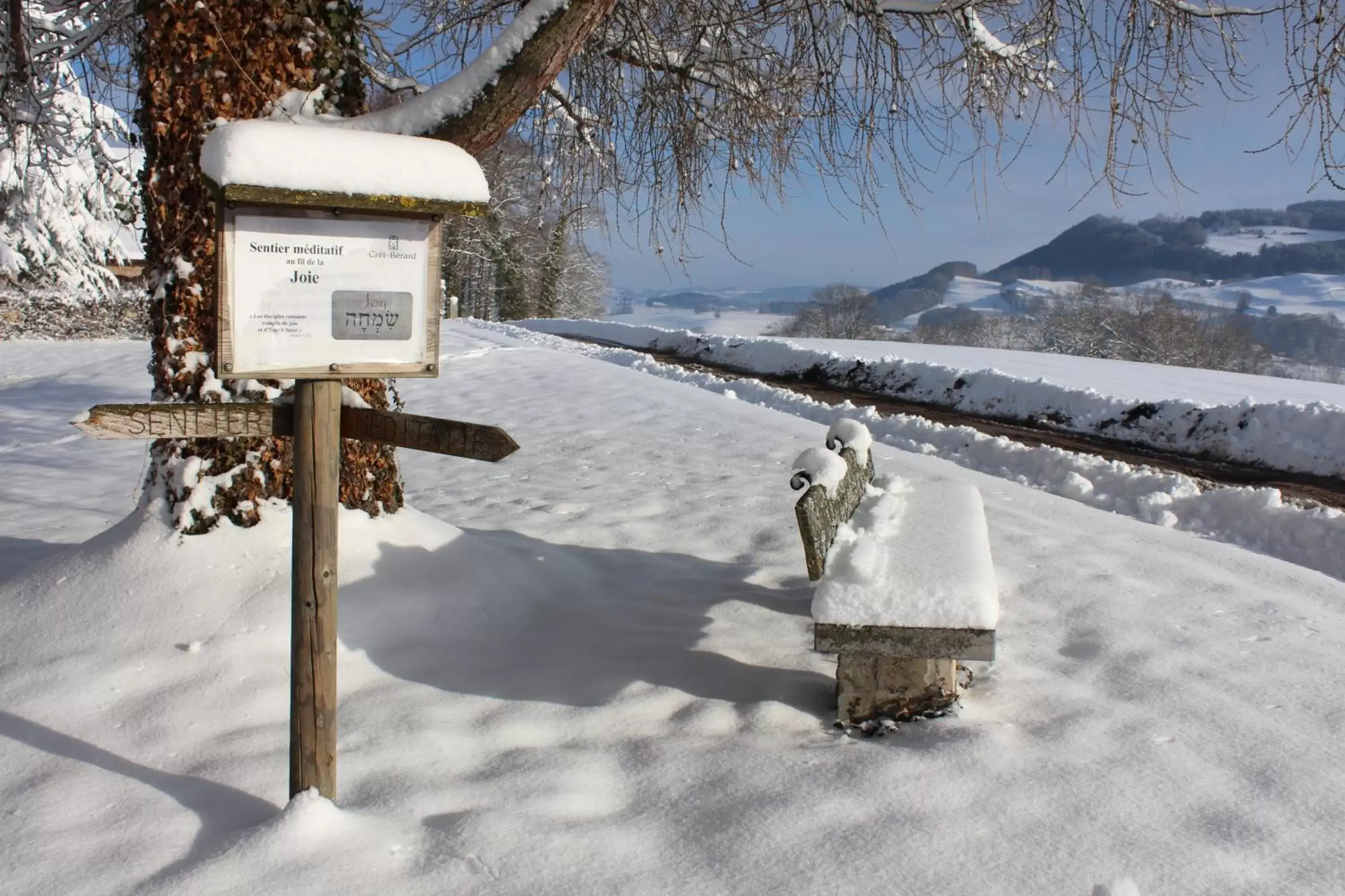 Day, Winter in Crêt-Bérard