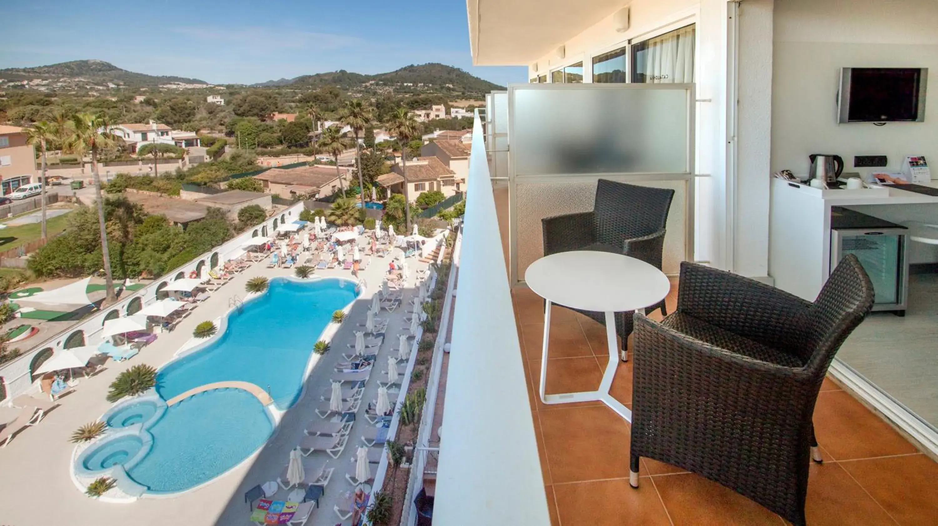 Balcony/Terrace, Pool View in Catalonia del Mar - Adults Only