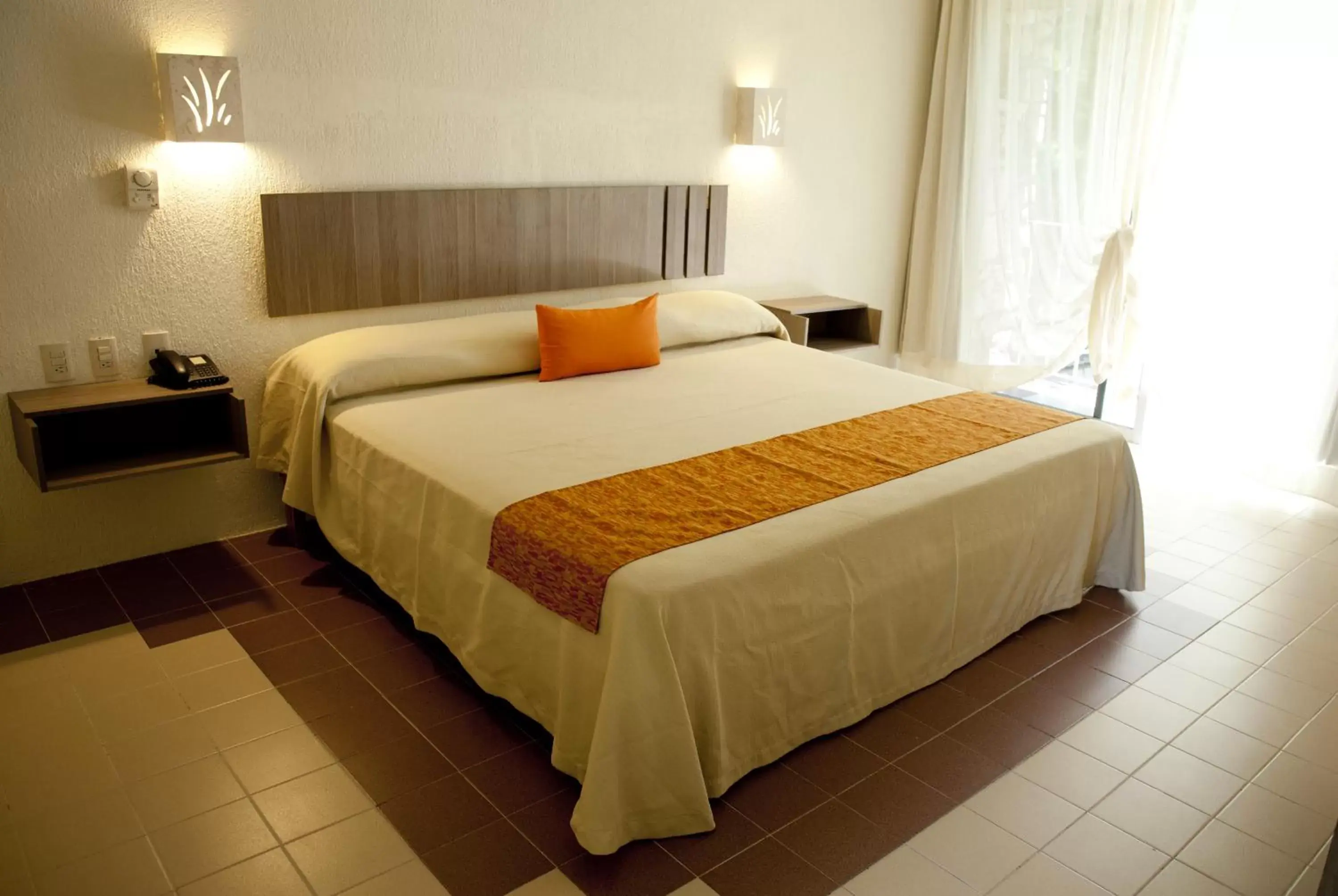 Bed in Hotel Plaza Palenque
