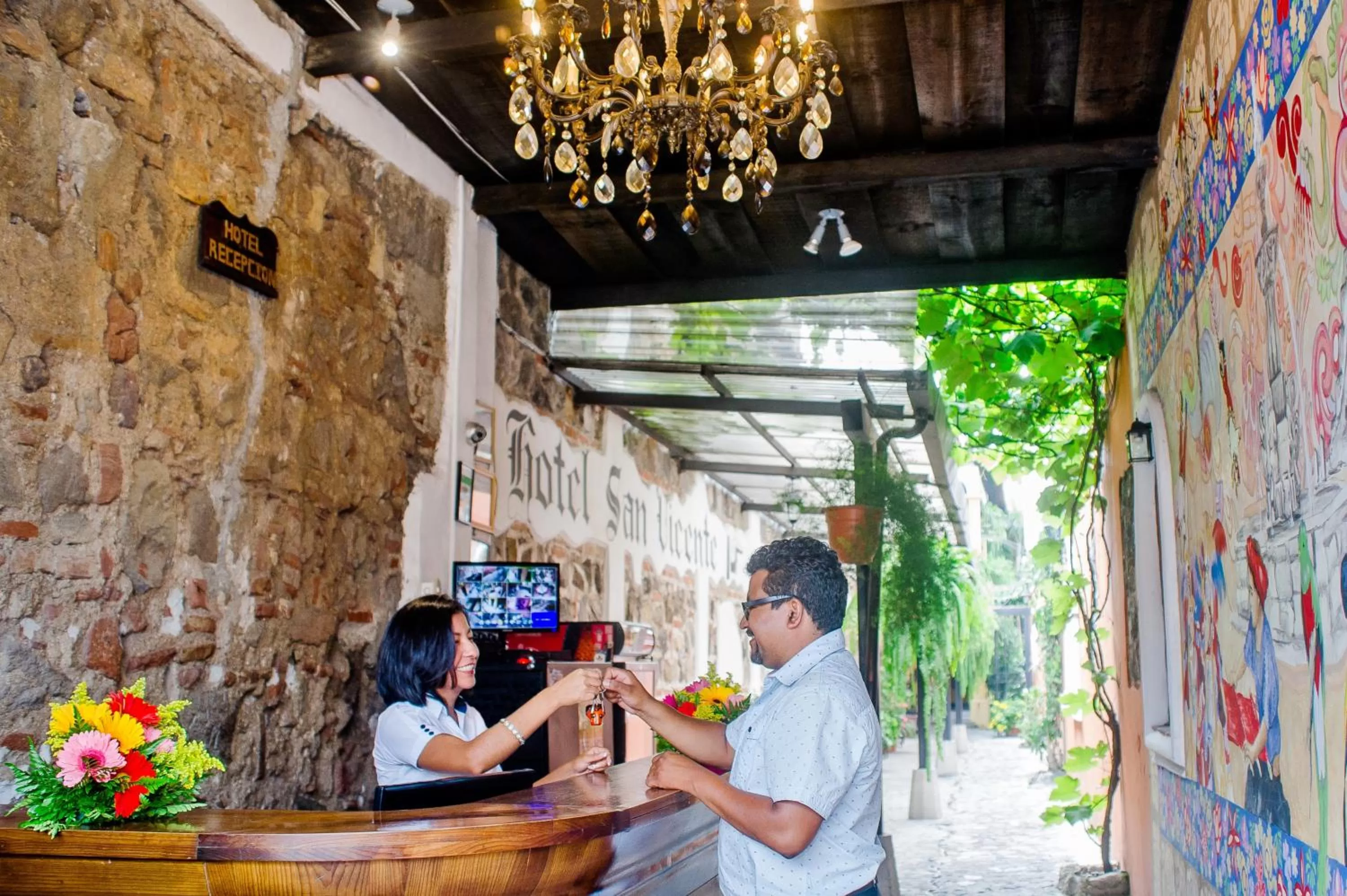 Lobby or reception in Posada San Vicente by AHS