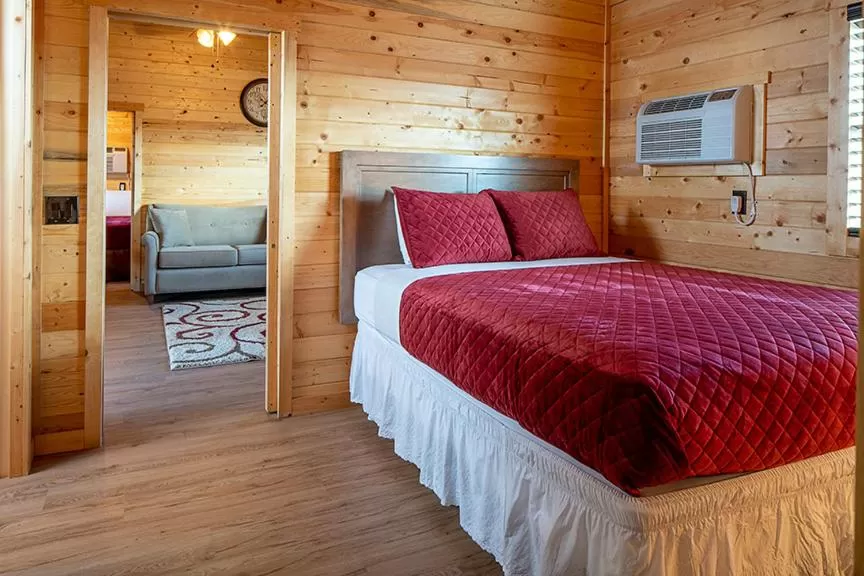 Bedroom, Bed in Cabins at Grand Canyon West