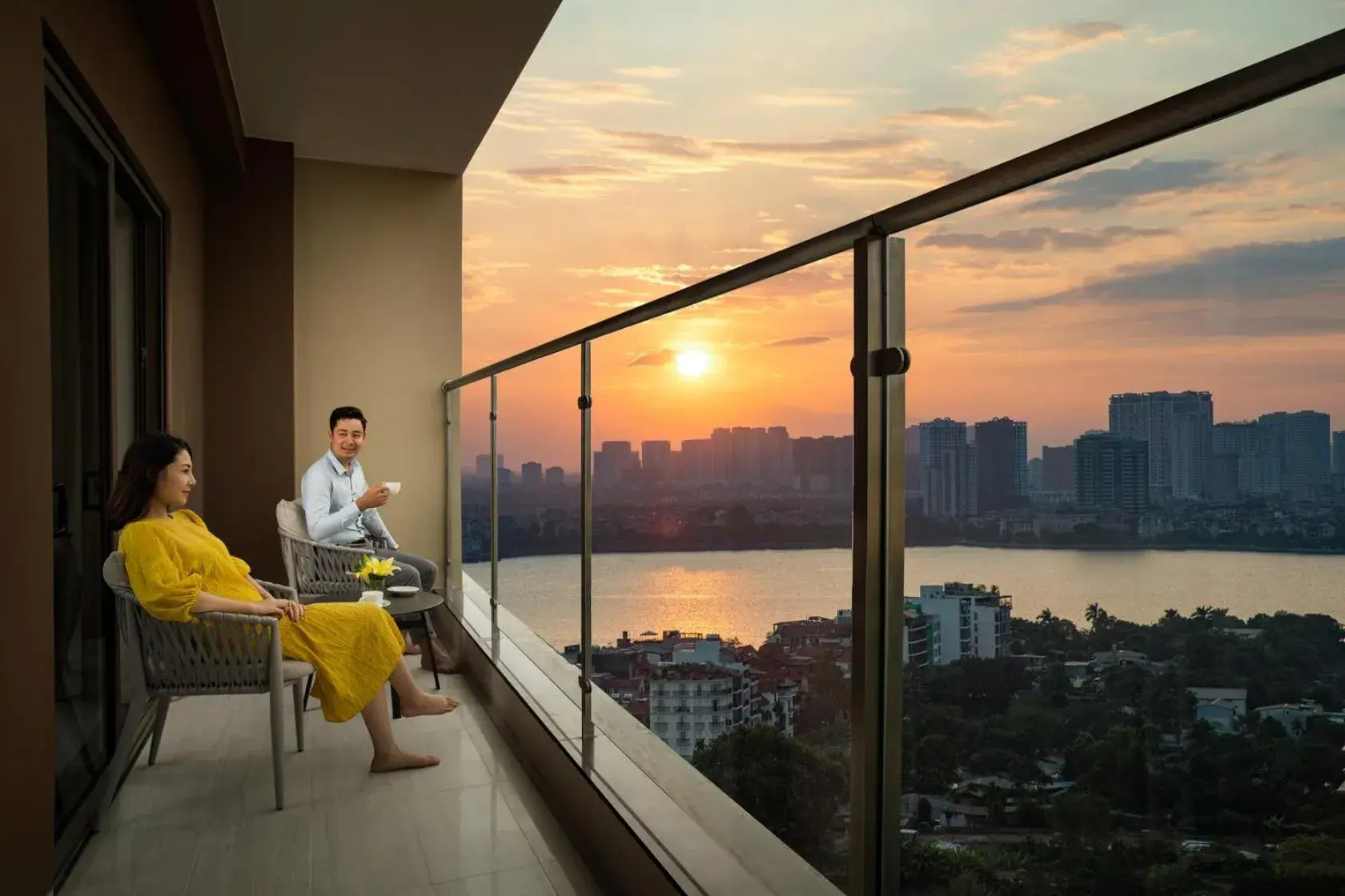 Balcony/Terrace in Oakwood Residence Hanoi