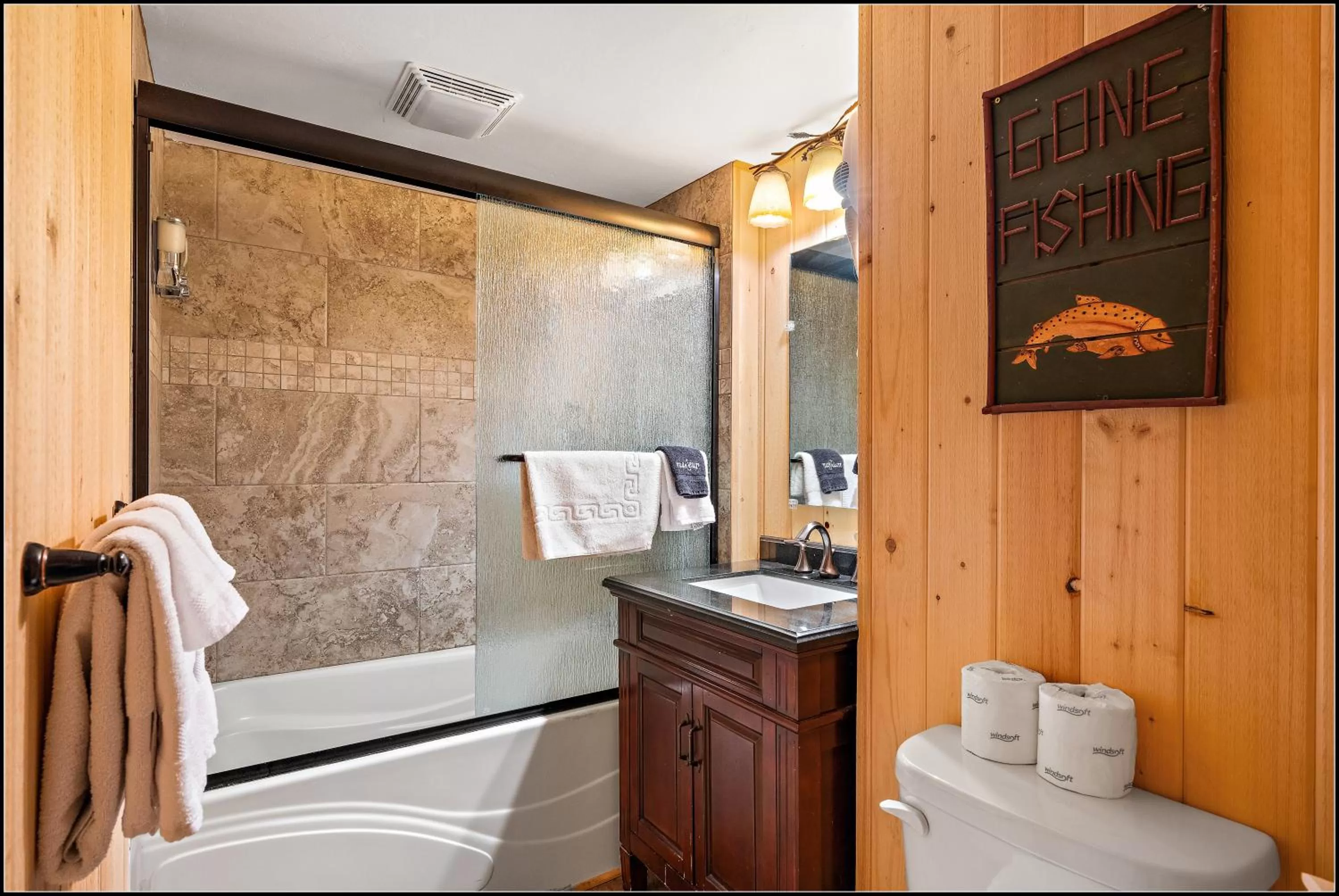 Toilet in Brundage Bungalows