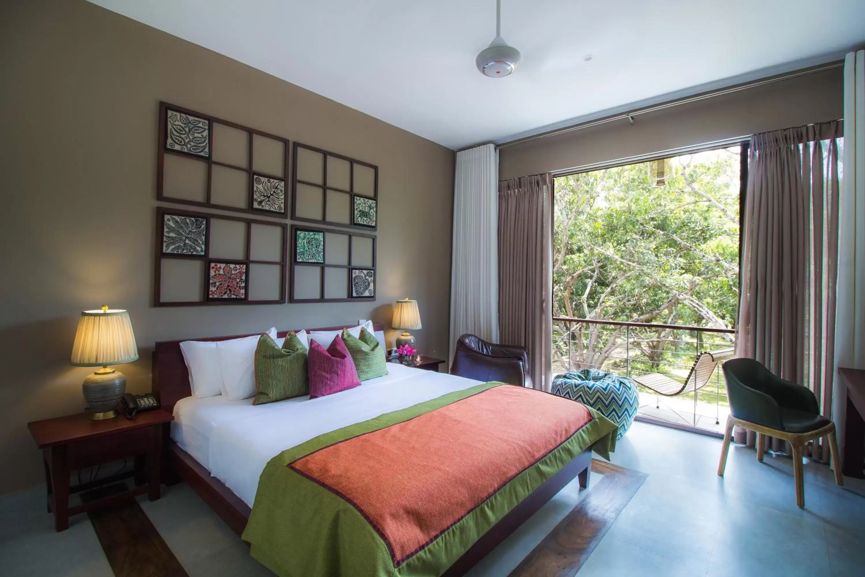 Bedroom, Bed in Sigiriana Resort by Thilanka