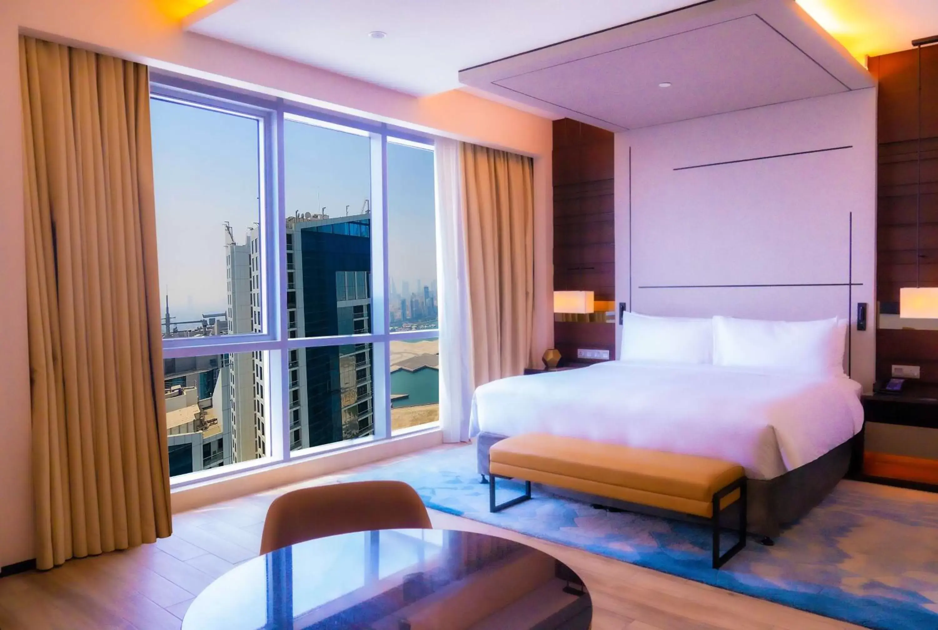 View (from property/room), Bed in Hilton Bahrain