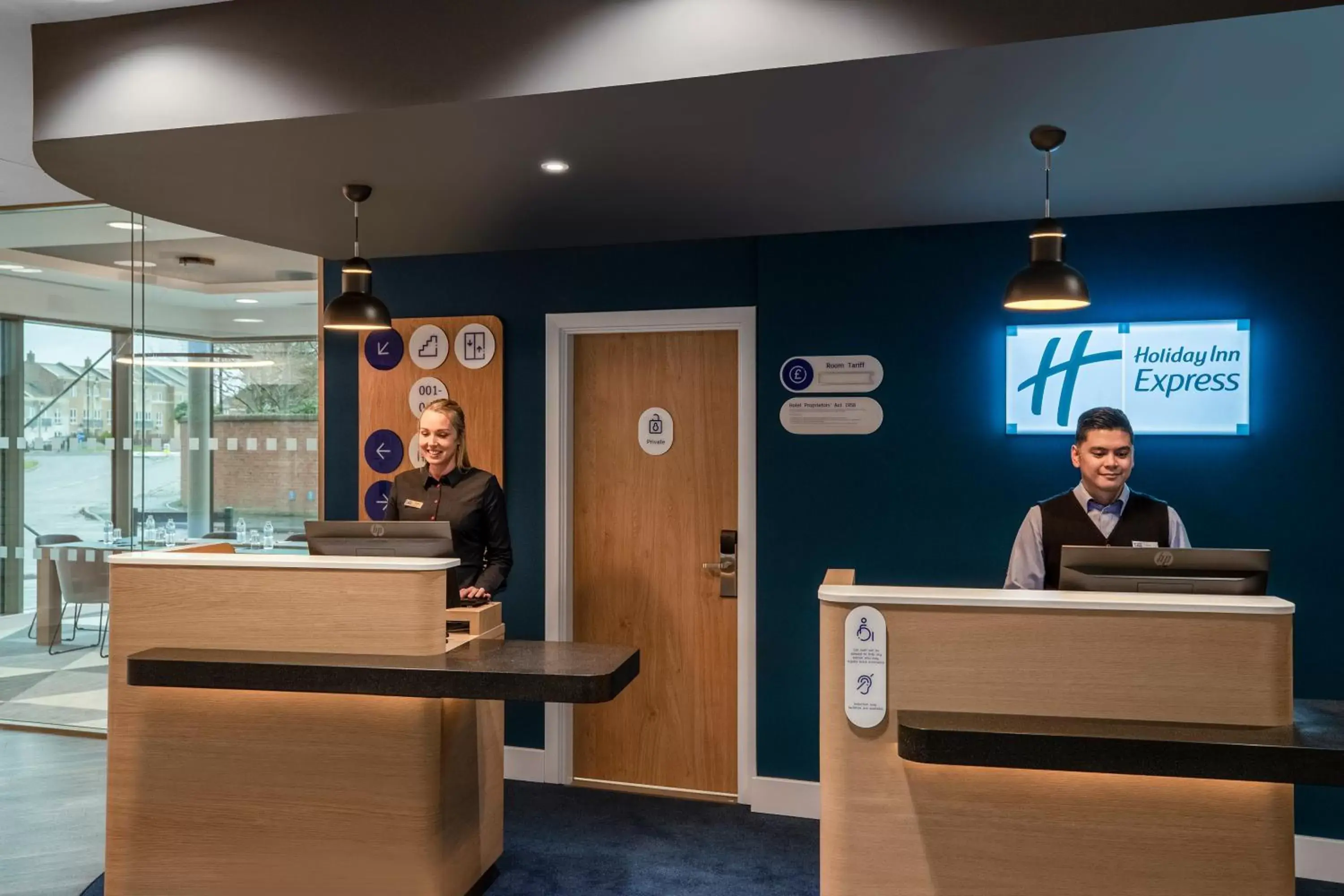 Lobby or reception, Lobby/Reception in Holiday Inn Express Cambridge West - Cambourne, an IHG Hotel