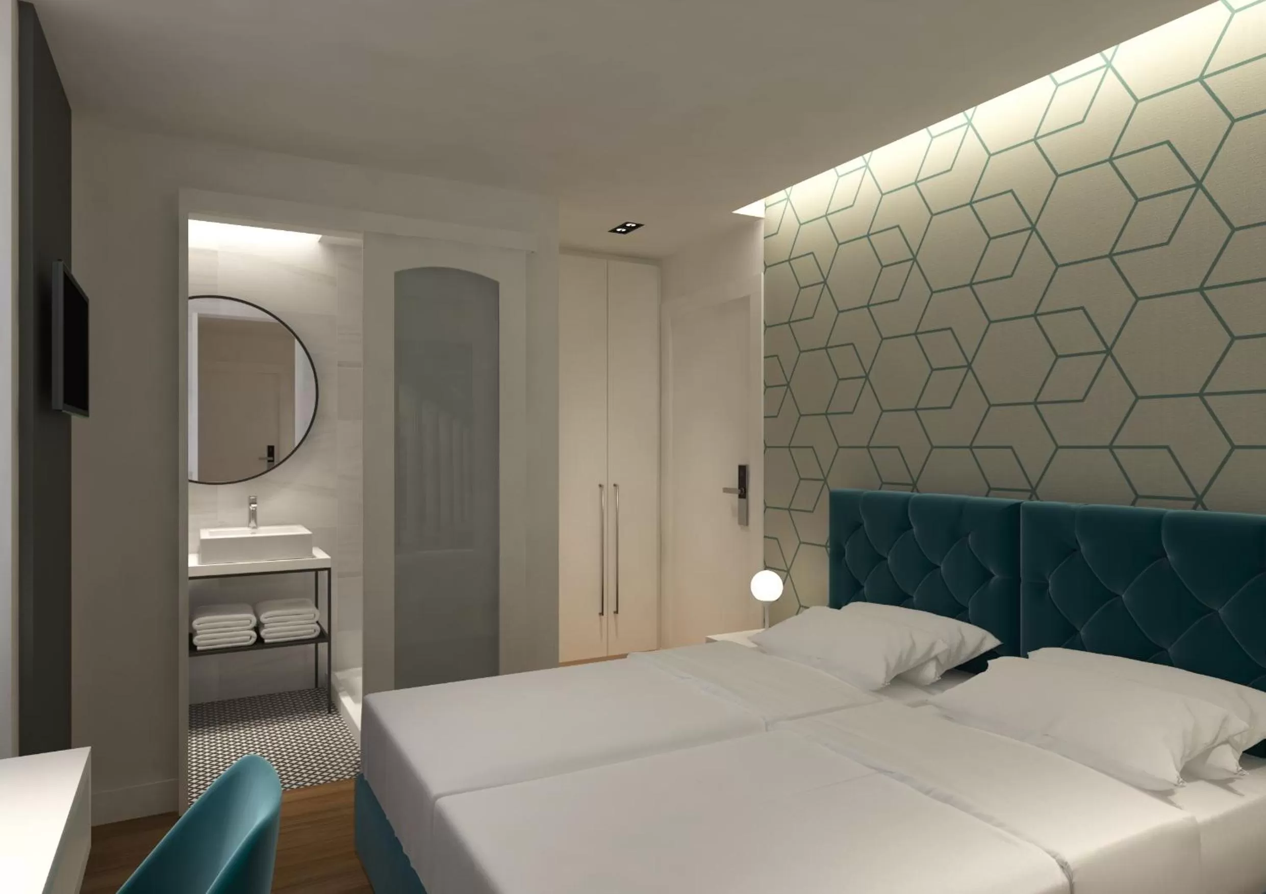 Bed in Athenian Montaza Hotel