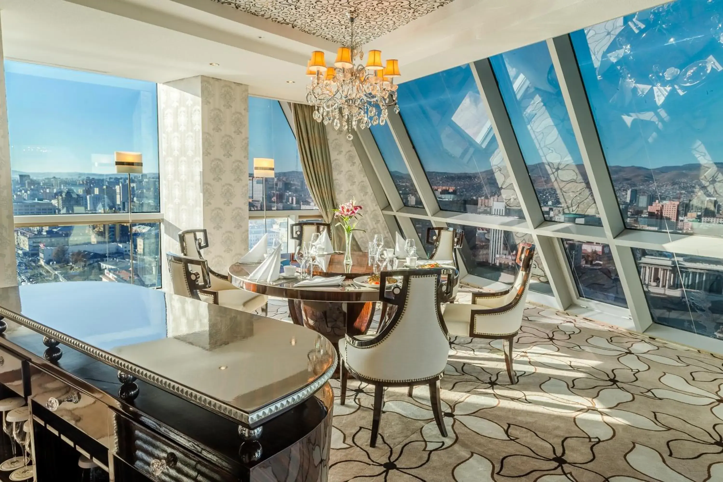 Dining area in The Blue Sky Hotel and Tower