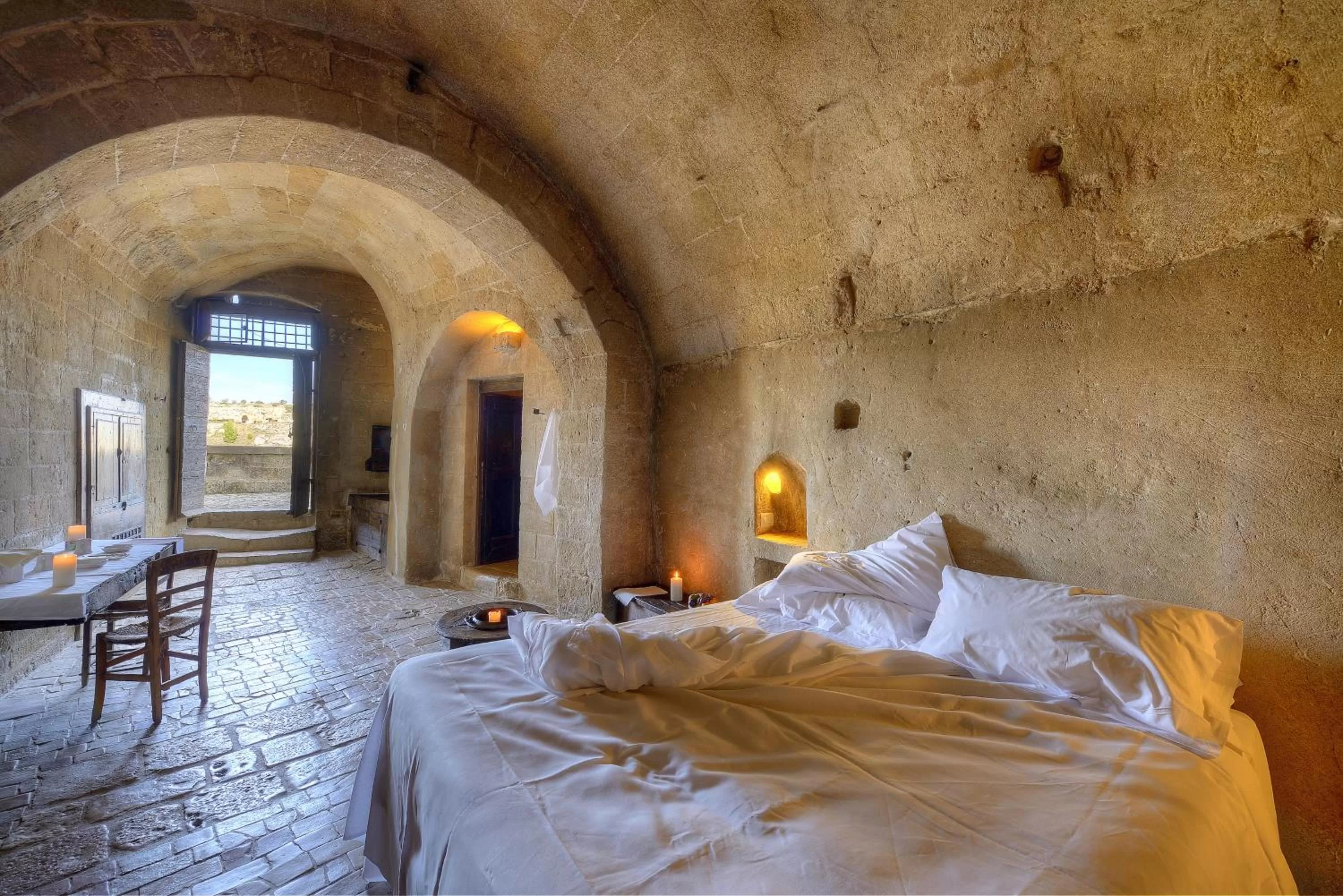 Bedroom, Bed in Sextantio Le Grotte Della Civita