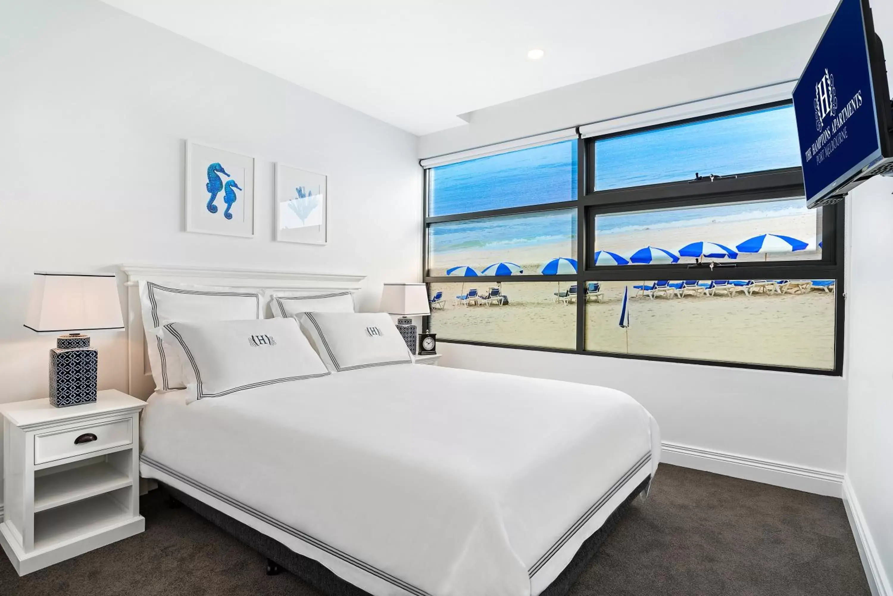 Bedroom, Bed in The Hamptons Apartments - Port Melbourne