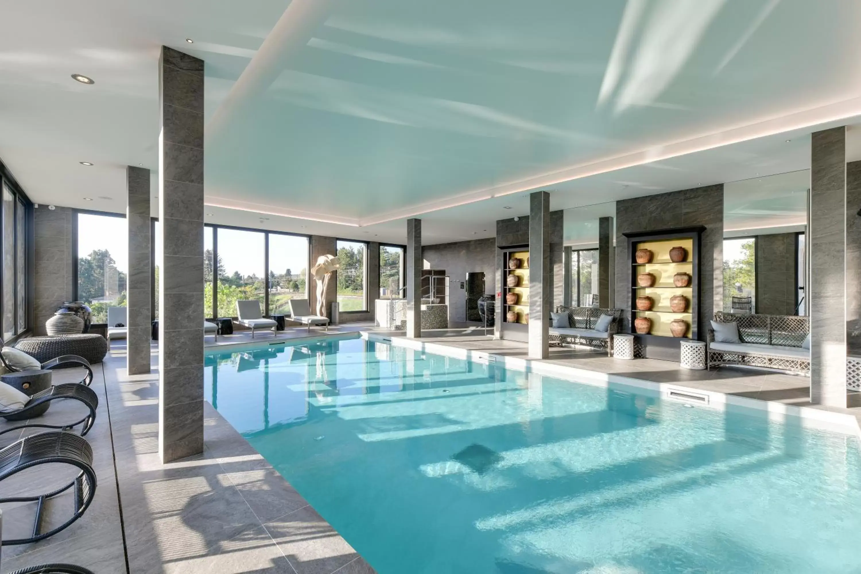 Spa and wellness centre/facilities, Swimming Pool in Hôtel & Spa Les Sept Fontaines Best Western Premier