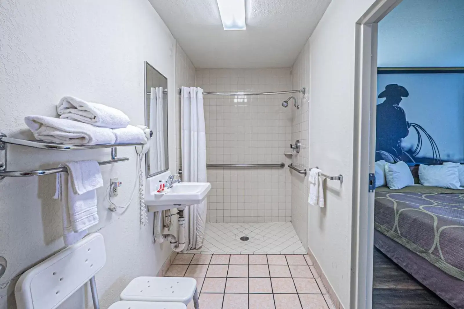 Bathroom in Super 8 by Wyndham El Paso Airport