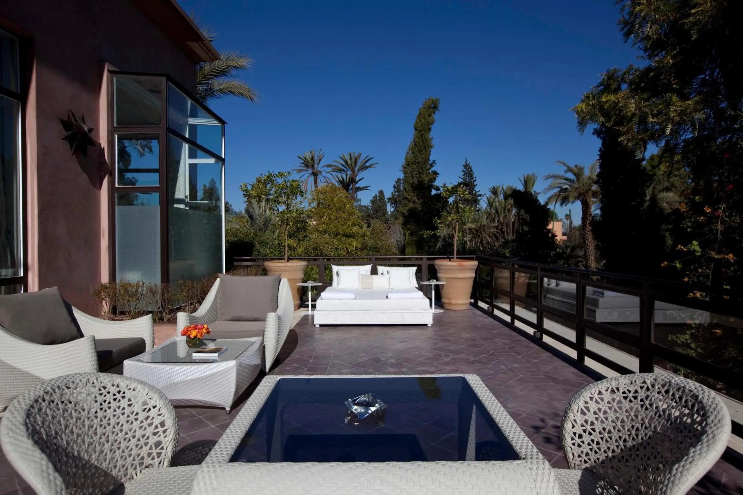 Balcony/Terrace, Swimming Pool in Dar Rhizlane, Palais Table d'hôtes & SPA