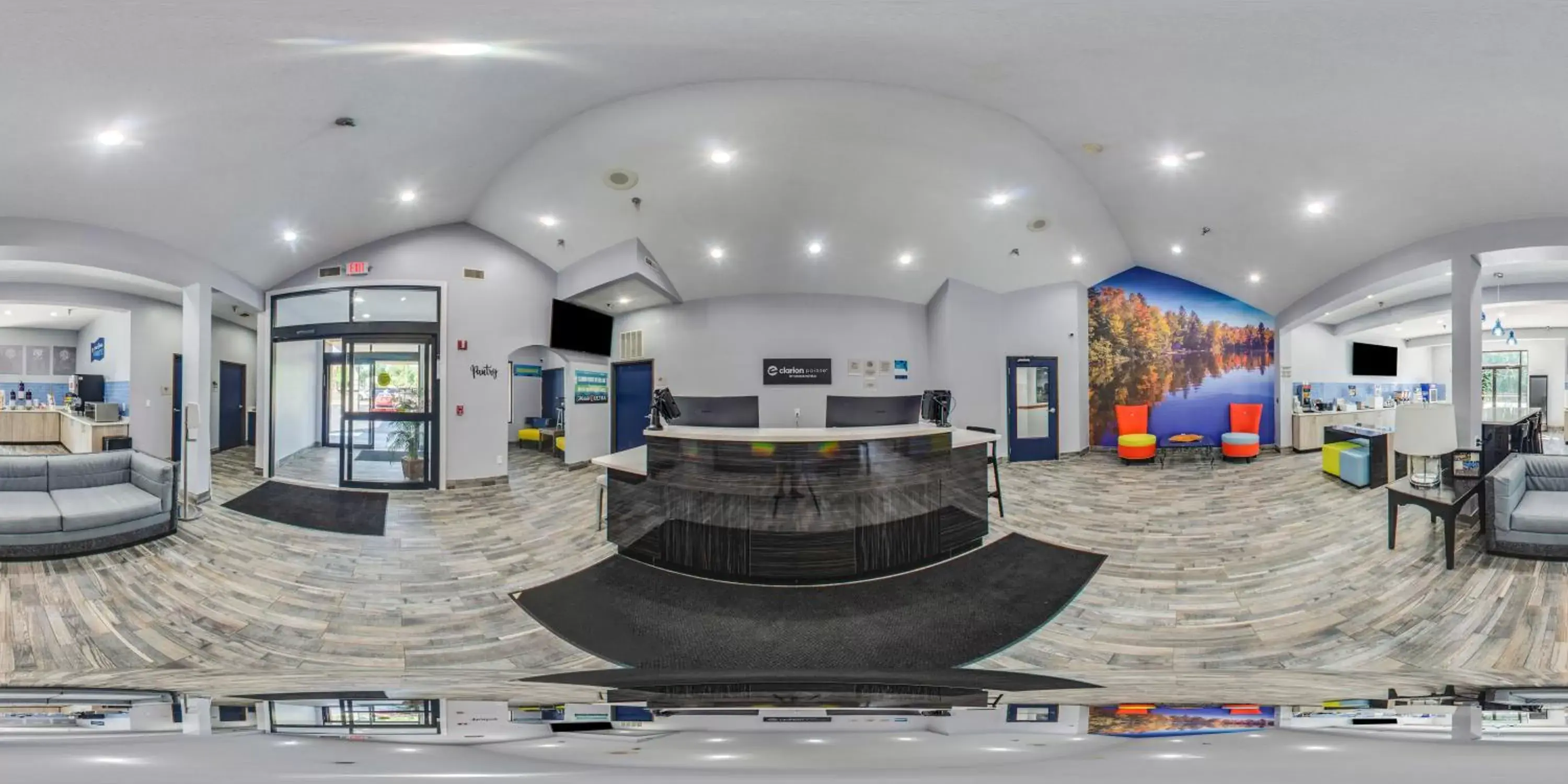 Lobby or reception in Clarion Pointe on the lake Clarksville-South Hill West Lobby or reception in Clarion Pointe on the lake Clarksville-South Hill West