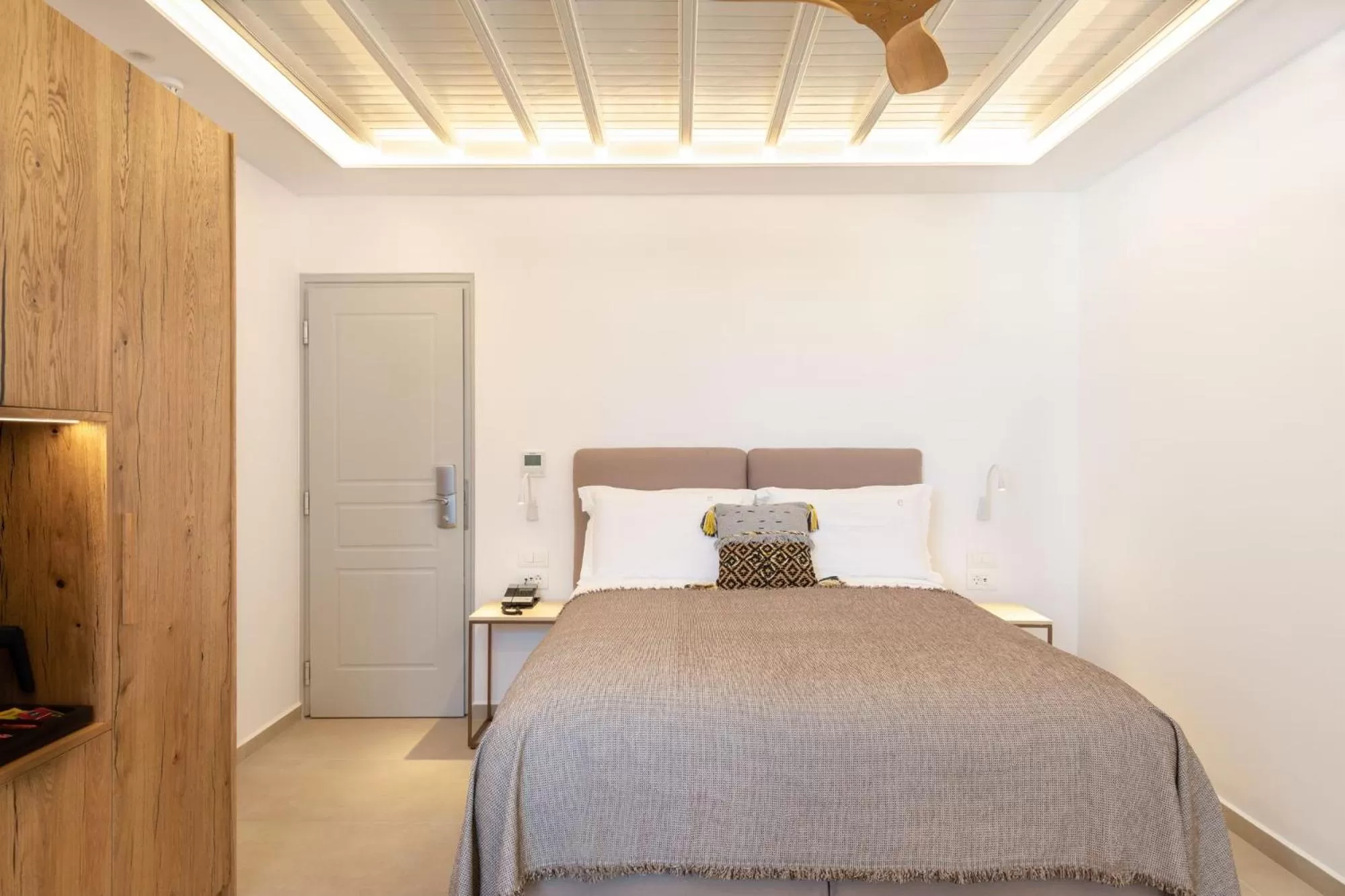 Bed in Elena Hotel Mykonos