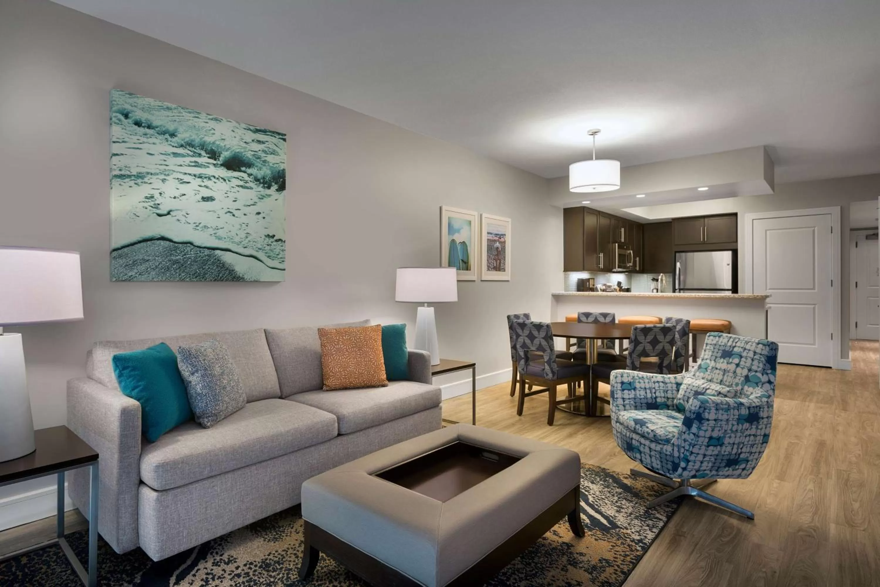 Living room in Hilton Grand Vacations Club Ocean 22 Myrtle Beach