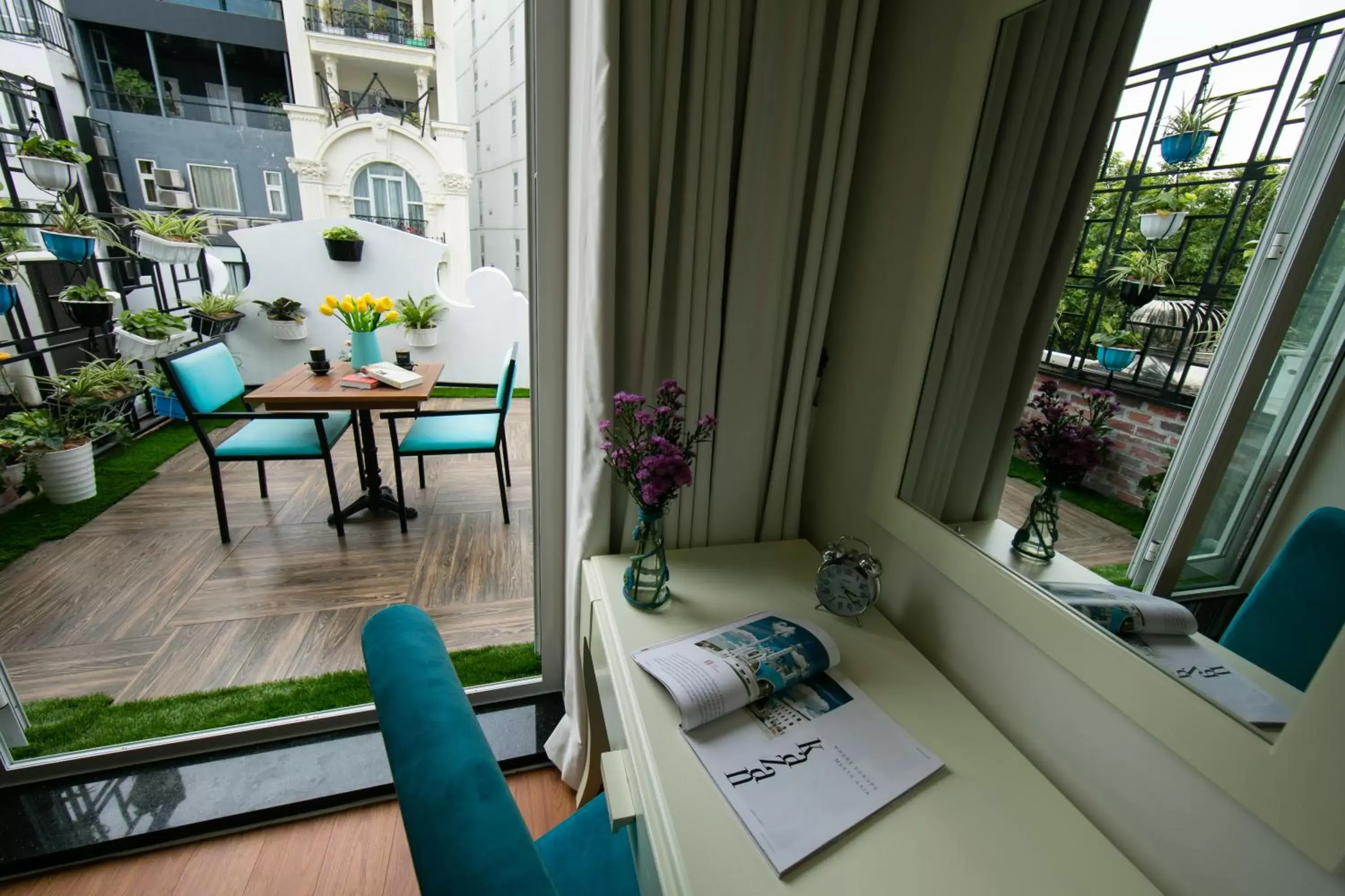 Balcony/Terrace, Seating Area in Hanoi La Selva Hotel