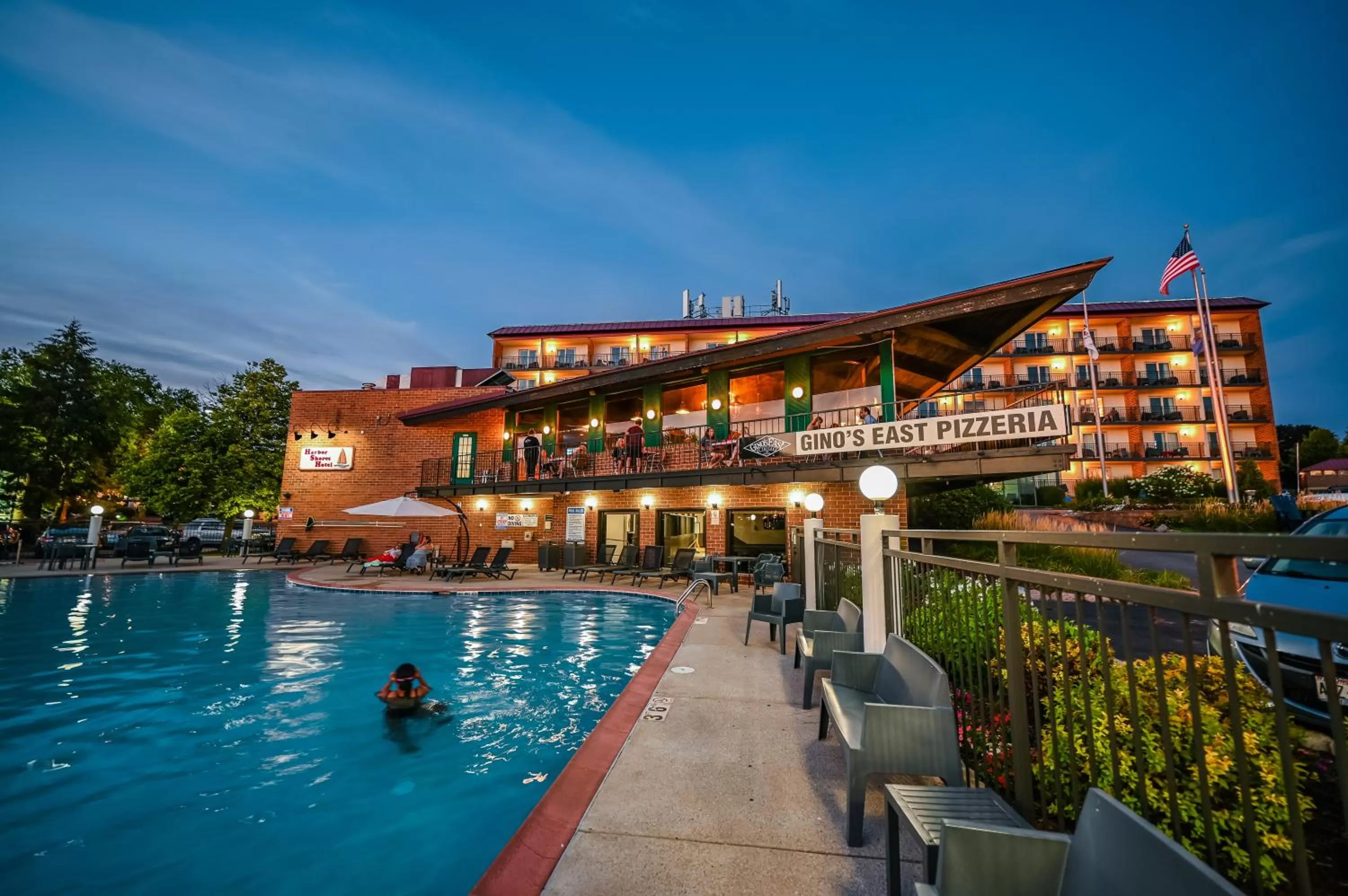 Swimming pool in Harbor Shores on Lake Geneva