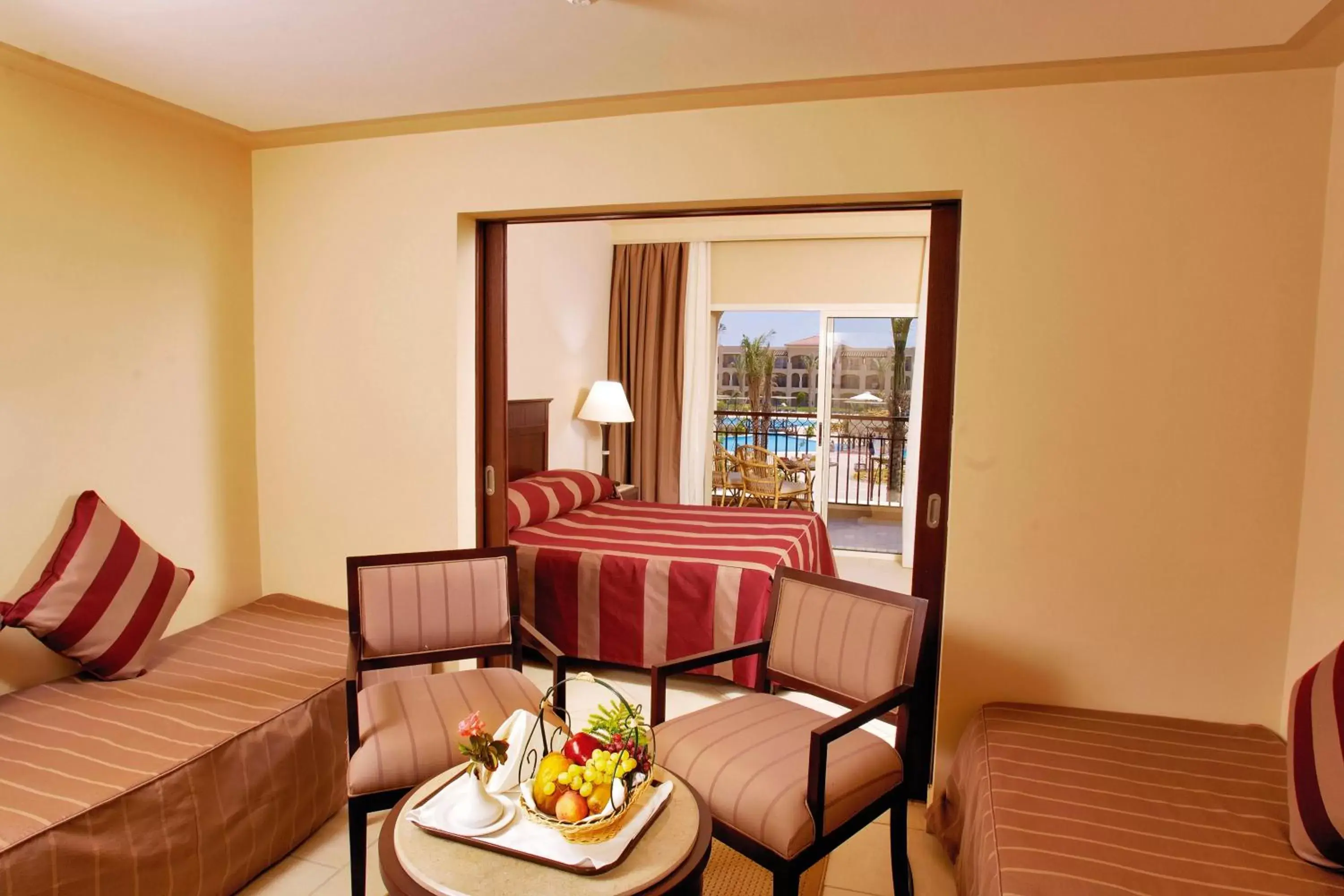 Bedroom, Seating Area in Jaz Mirabel Resort