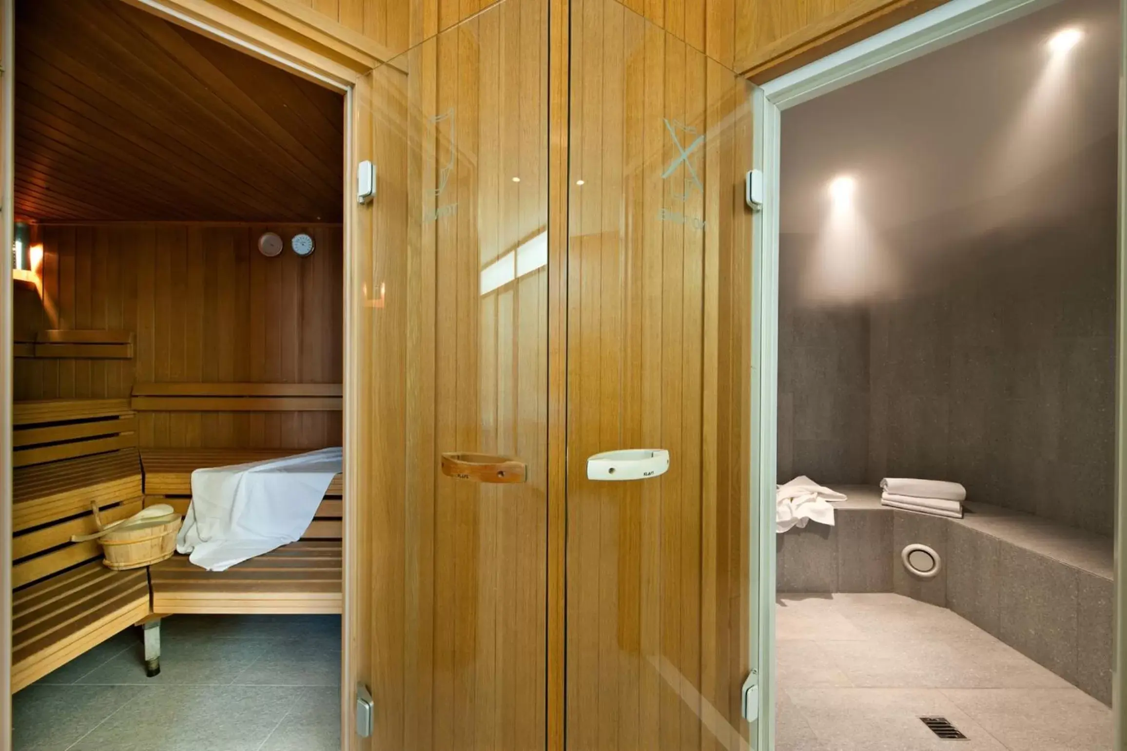 Sauna, Bathroom in Hotel Schweizerhof St. Moritz