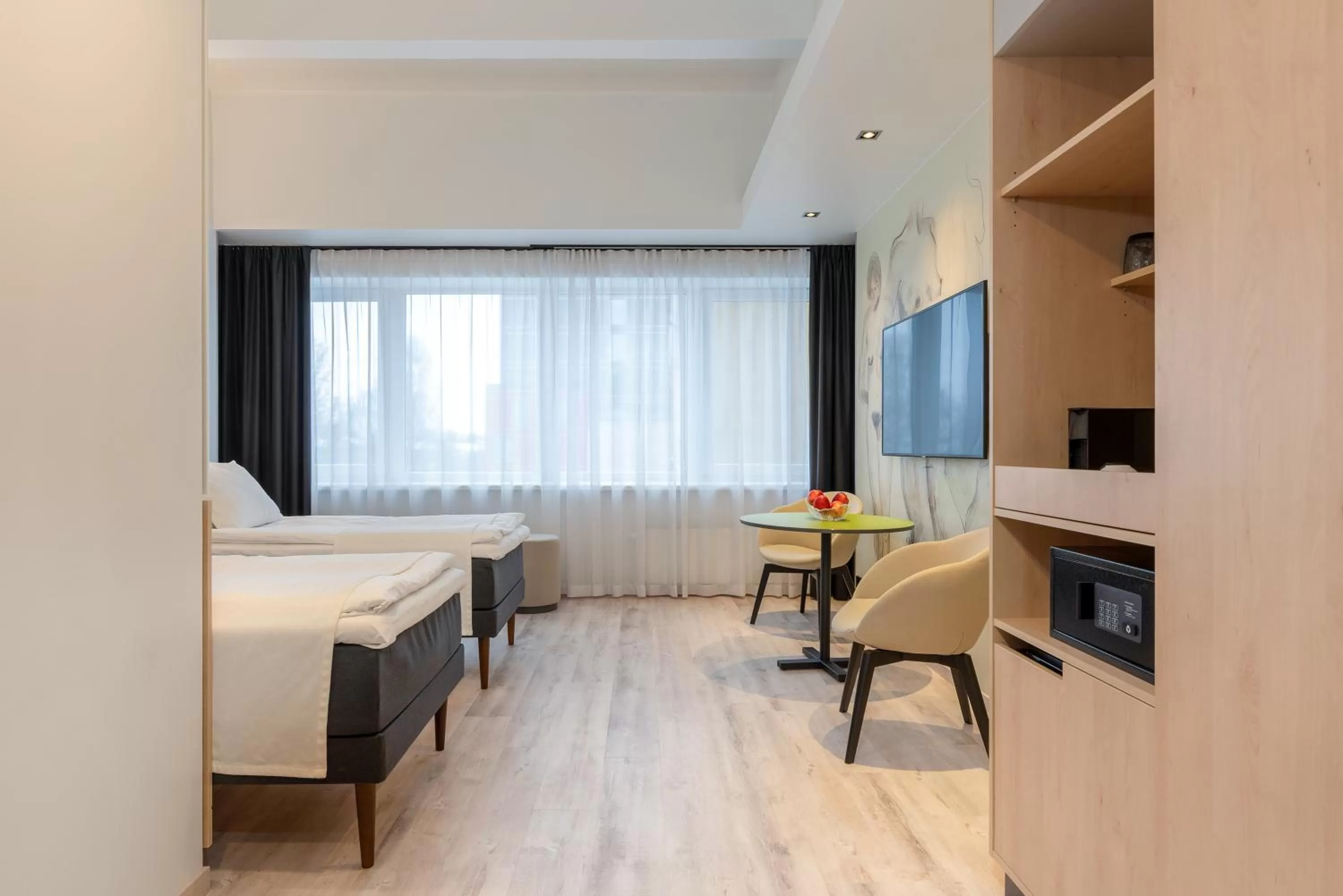 View (from property/room), Bed in Art Hotel Pallas by Tartuhotels