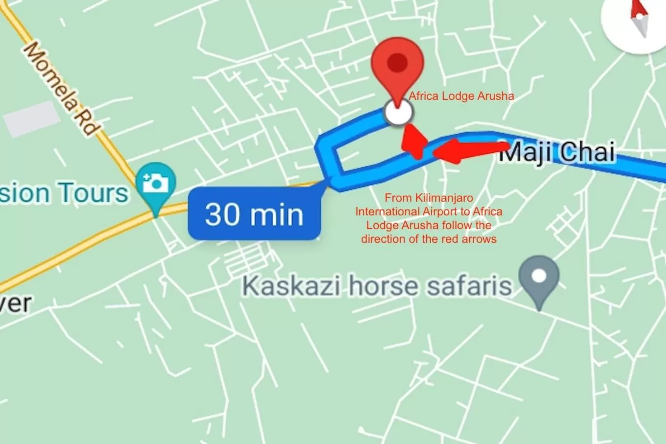 Property building, Bird's-eye View in Africa Lodge Arusha