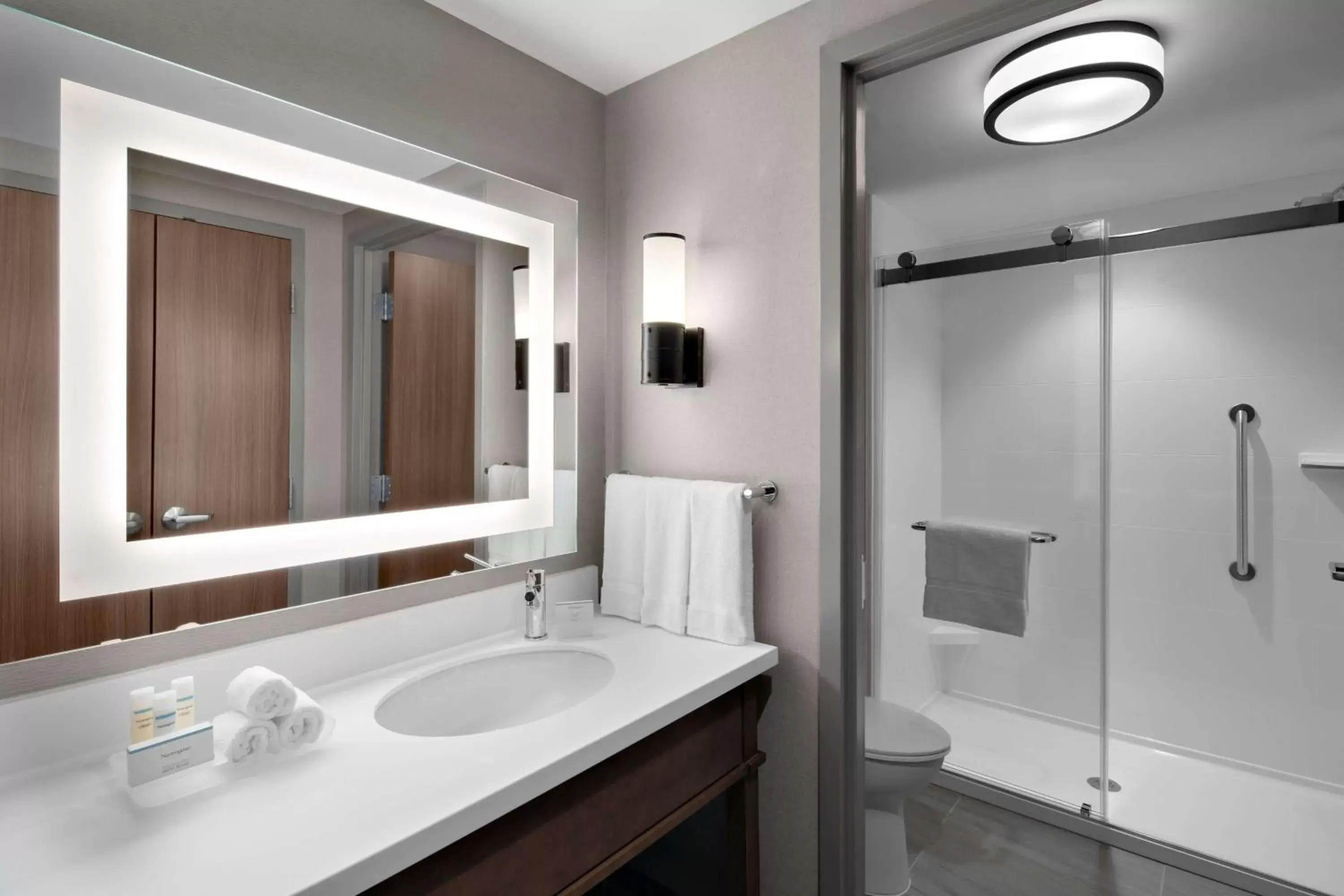 Bathroom in Homewood Suites by Hilton Boston Woburn