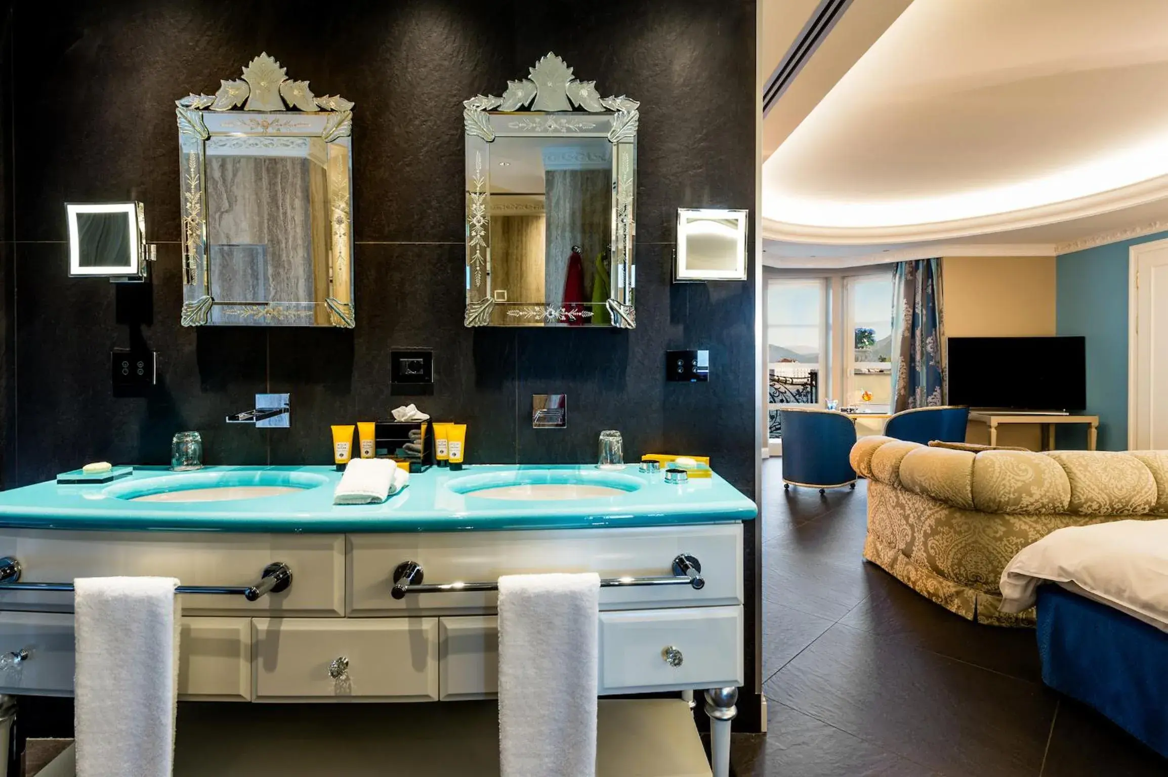 Bathroom, Spa/Wellness in Hotel Villa E Palazzo Aminta