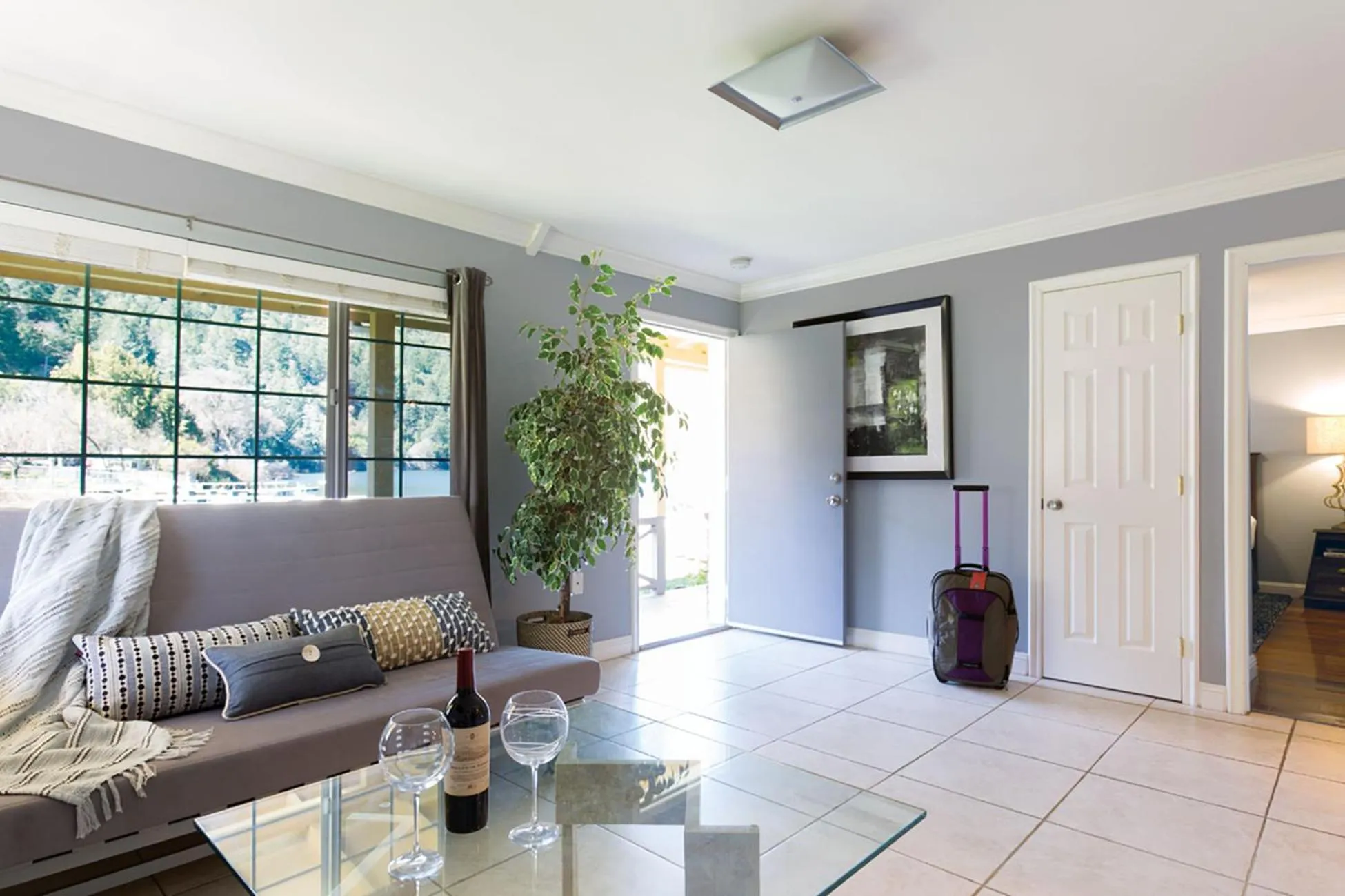 Living room in The Lodge at Blue Lakes