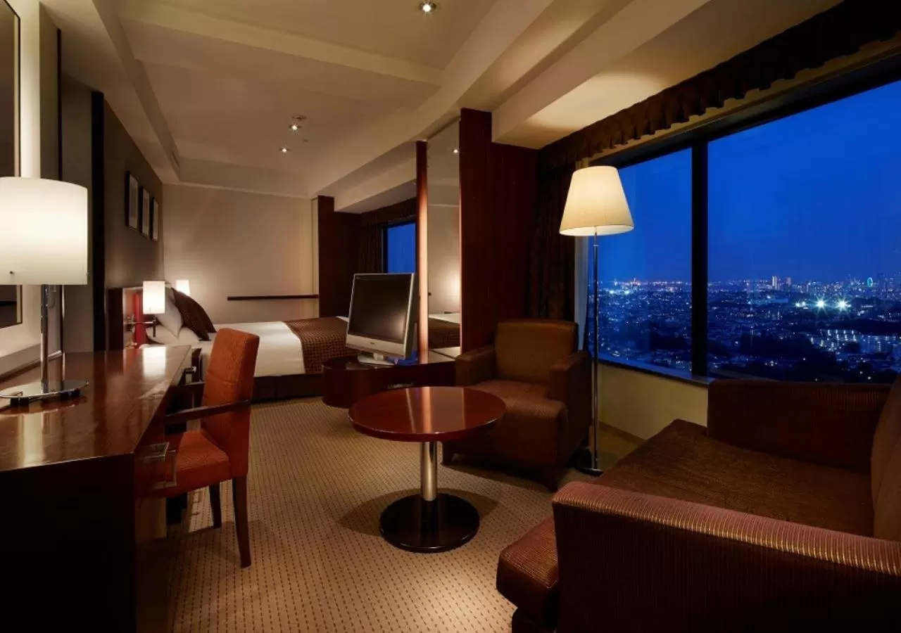 Photo of the whole room, Bed in Shin Yokohama Prince Hotel