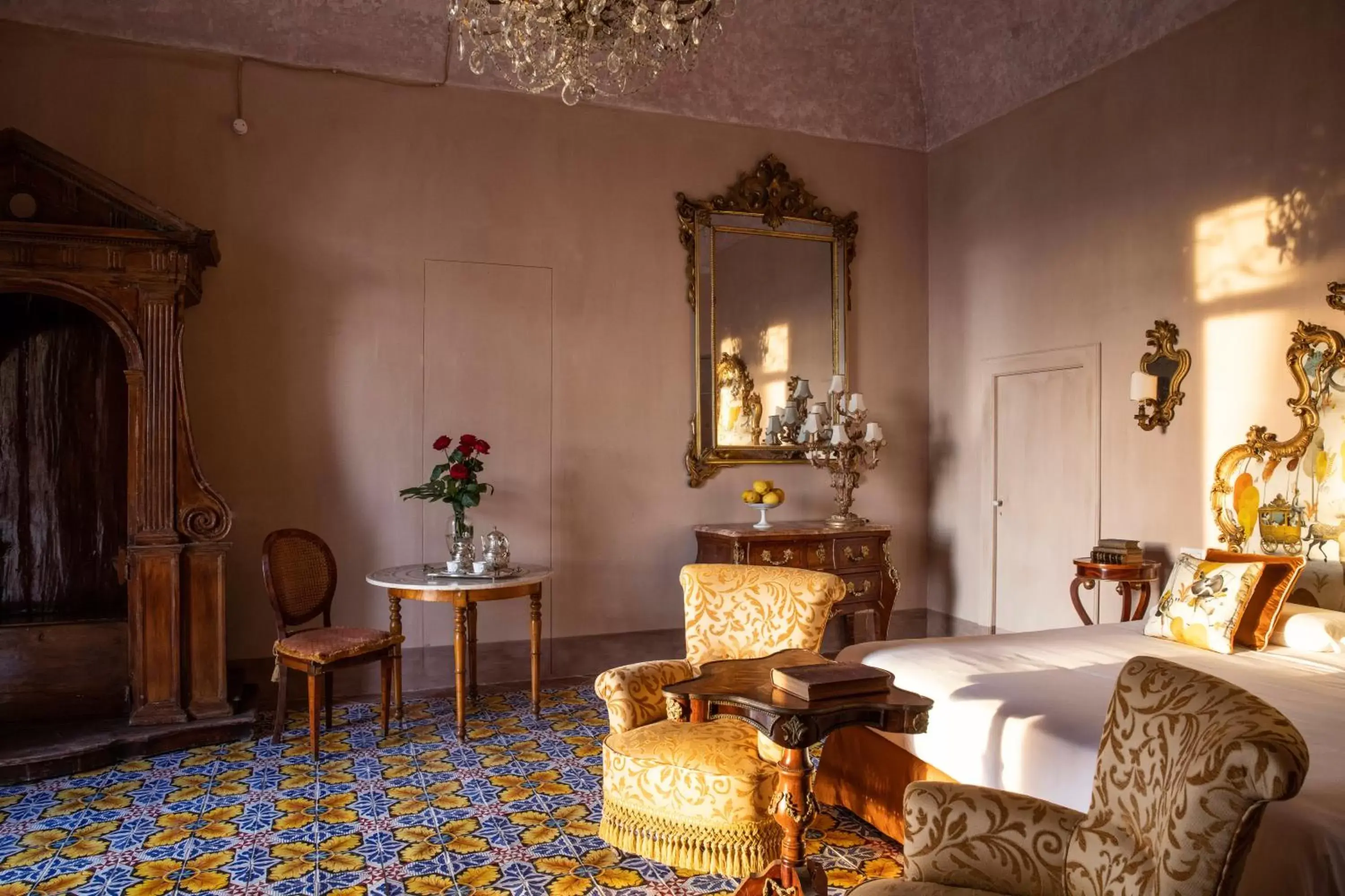 Living room, Seating Area in Villa Carafa De Cillis