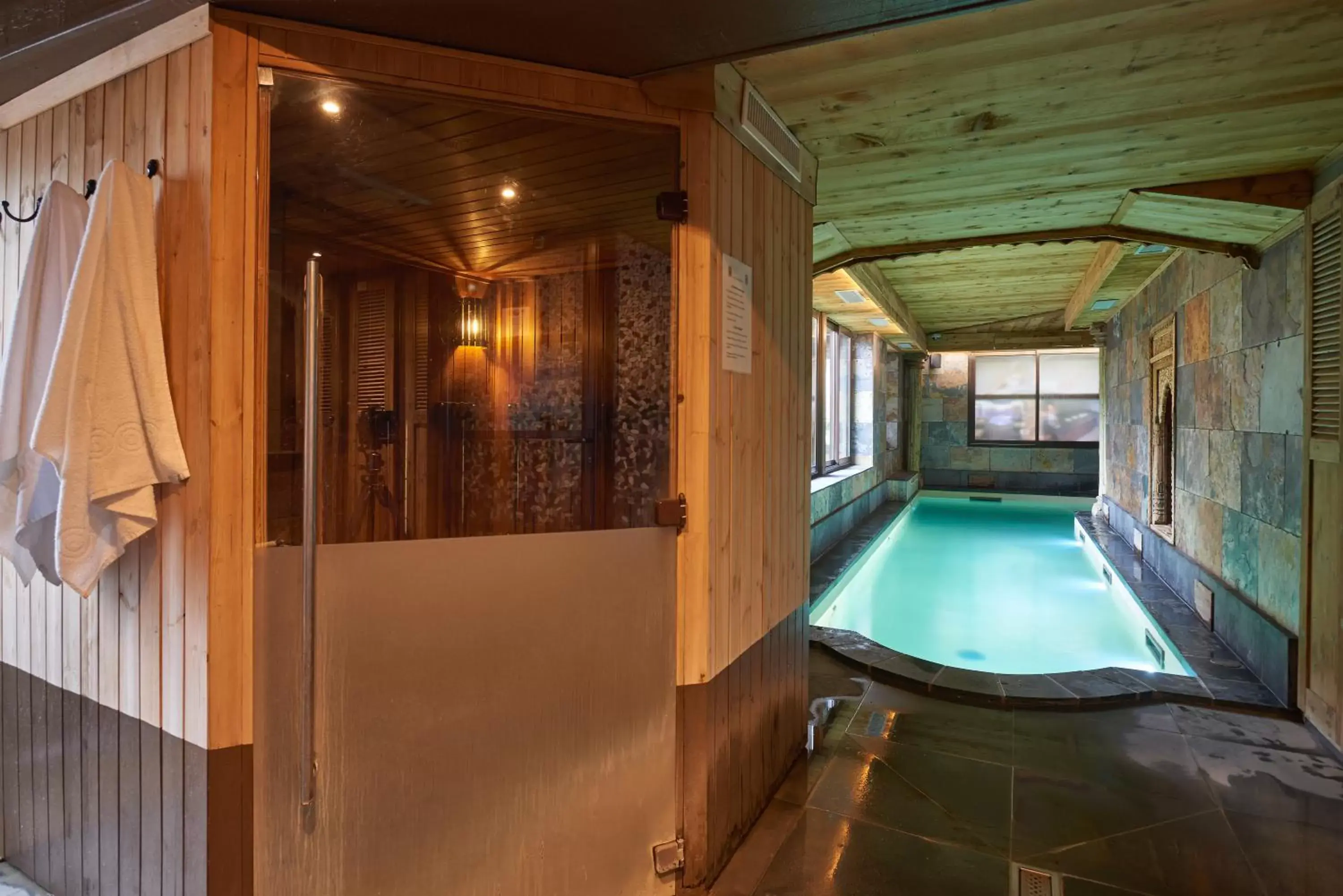 Sauna, Swimming Pool in Hotel et Spa Le Lion d'Or
