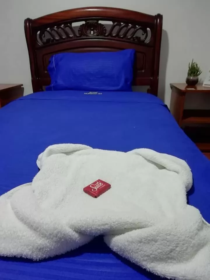 Bed in Hotel Mónaco de Fusa