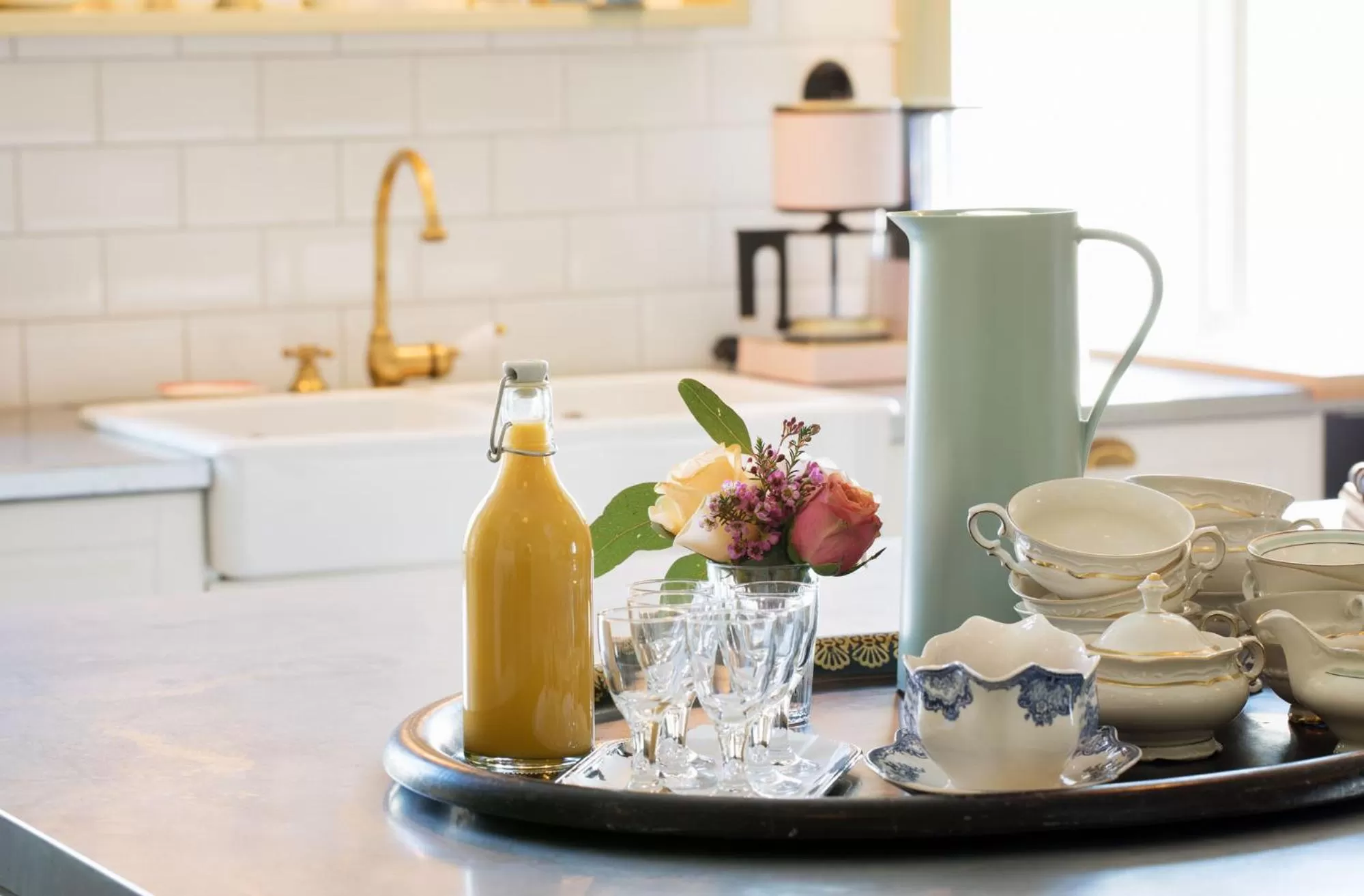 kitchen in Strandflickornas Annex Gula Villan