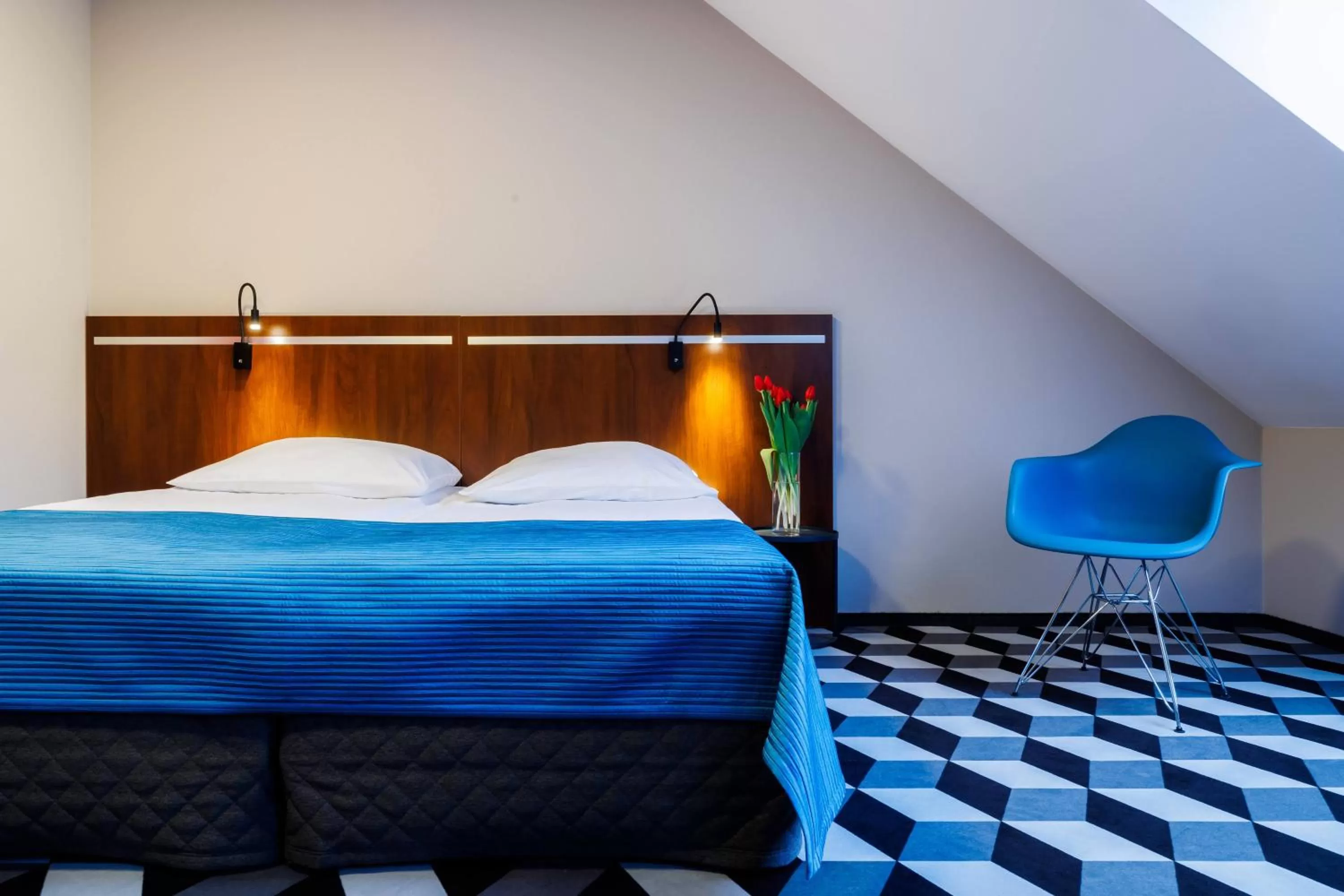 Bed in Hotel Wyspiański