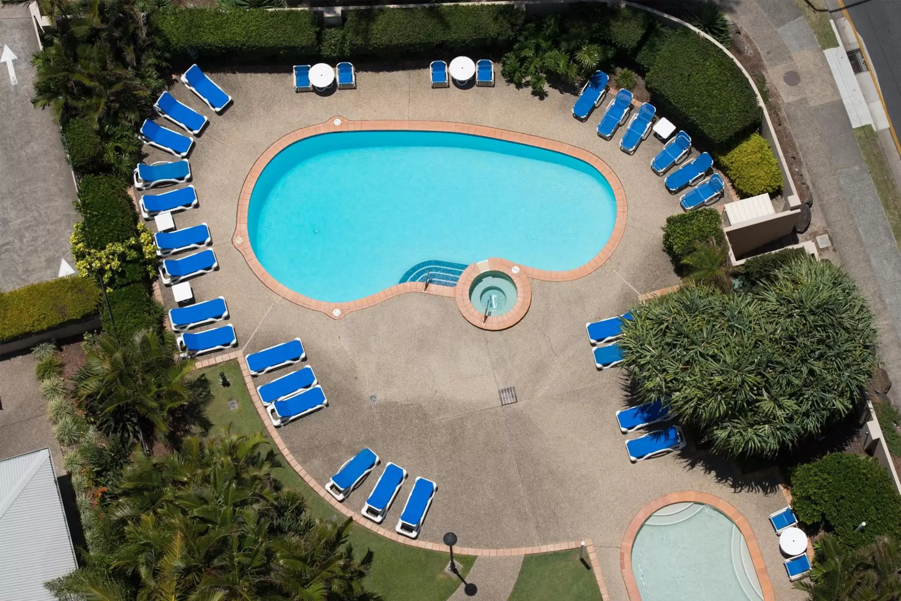 Pool view, Bird's-eye View in BreakFree Longbeach Resort