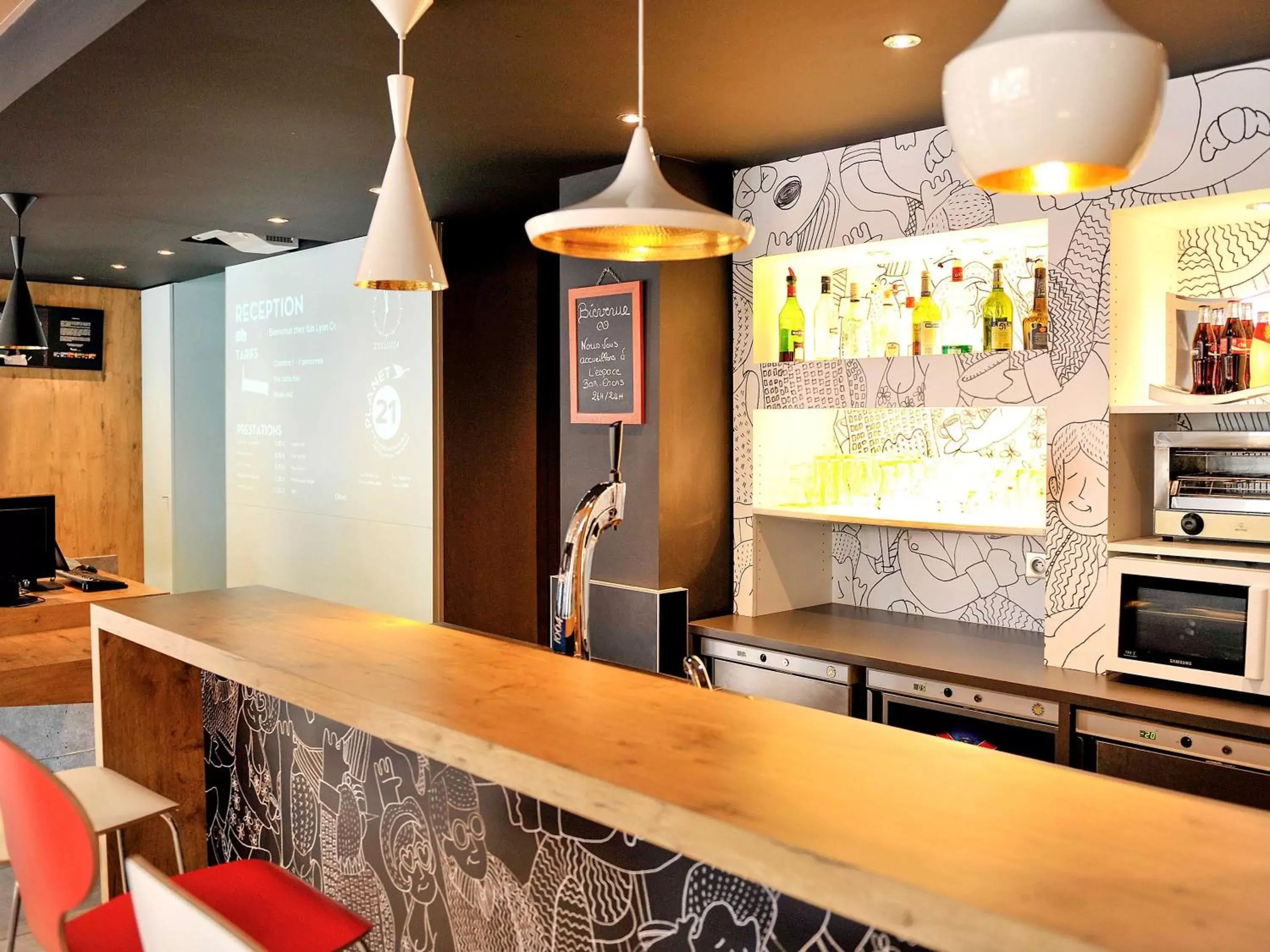 Lounge or bar, Lobby/Reception in ibis Lyon Centre
