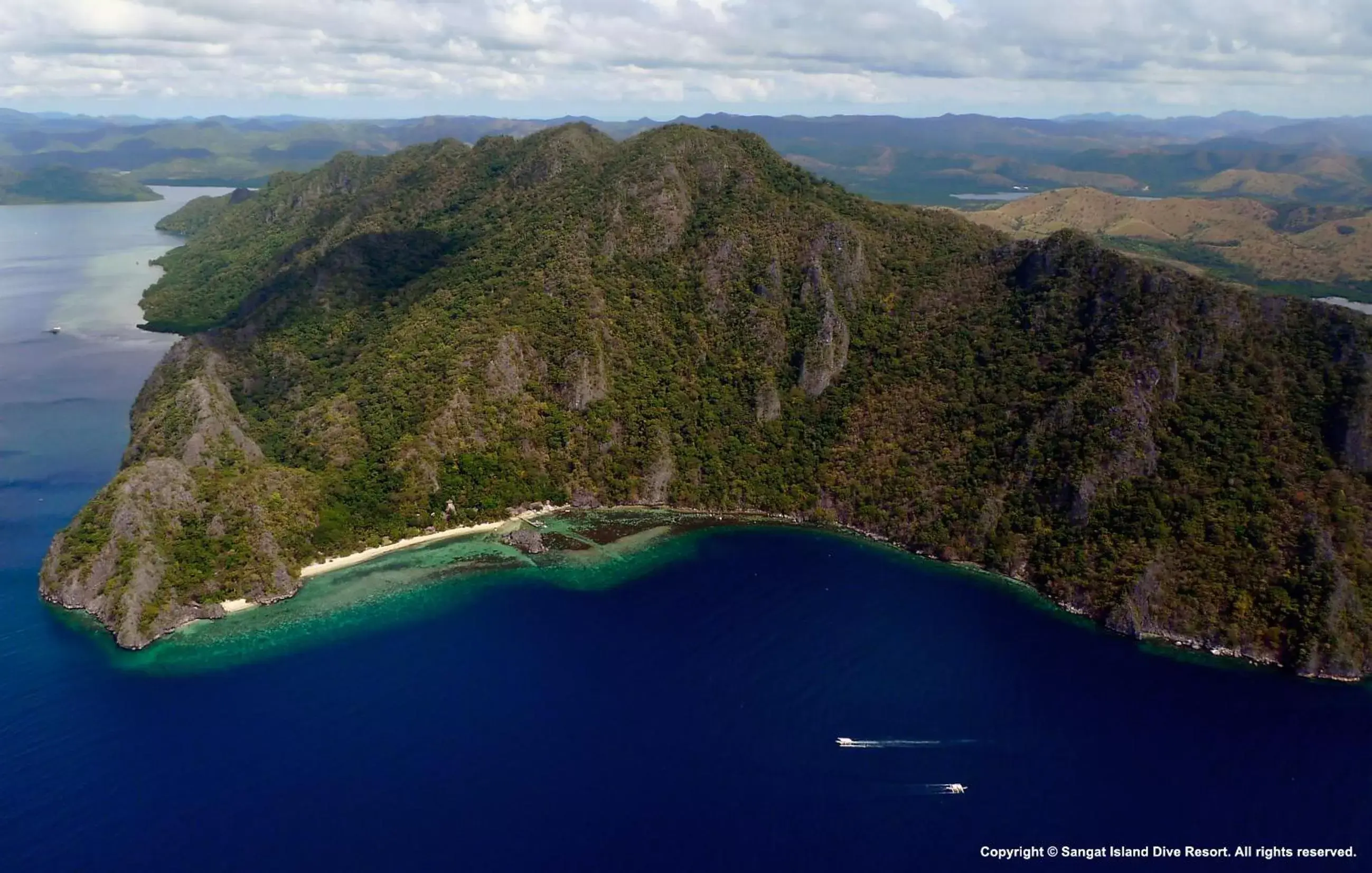 Natural landscape, Bird's-eye View in Sangat Island Dive Resort