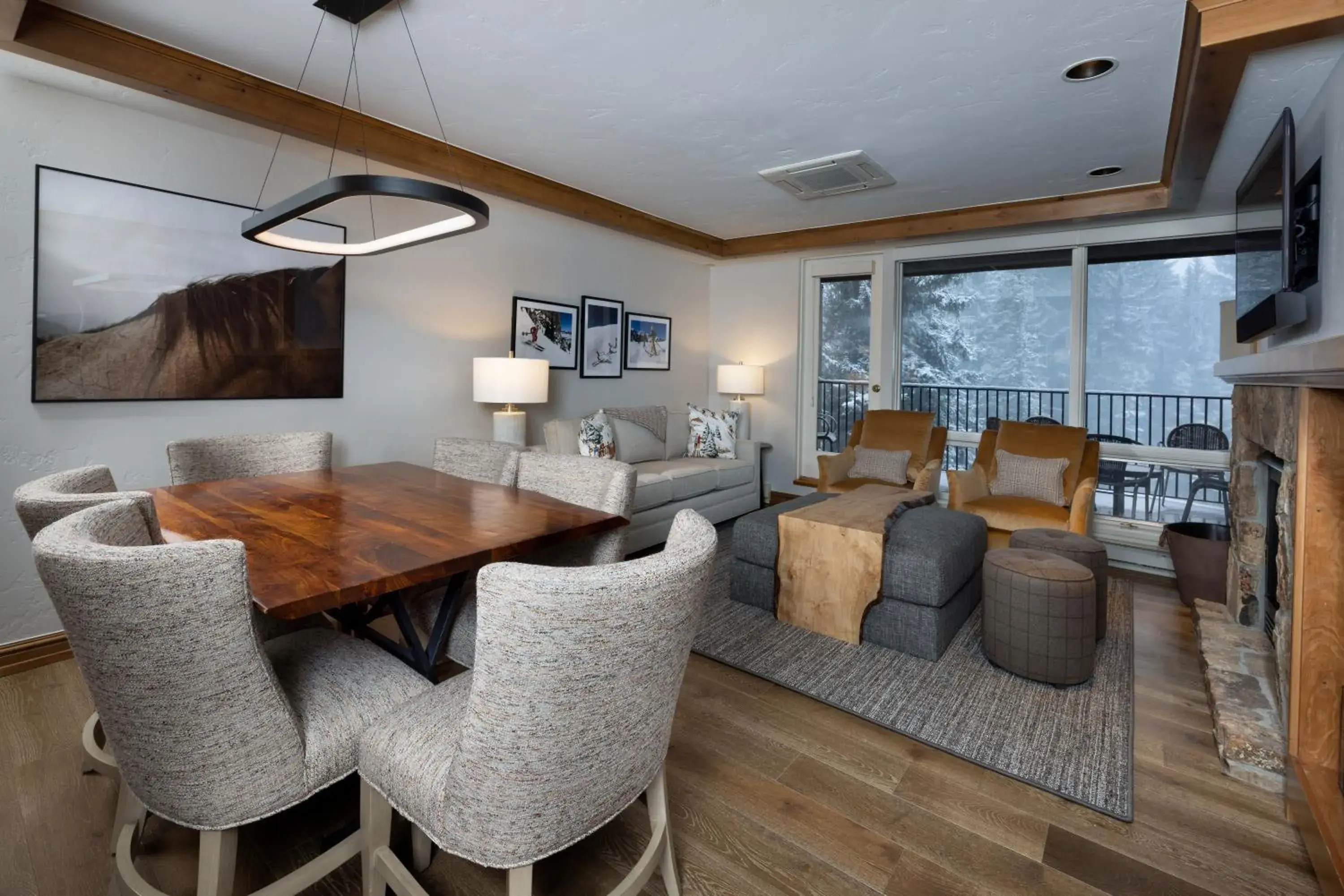 Living room in Gravity Haus Vail