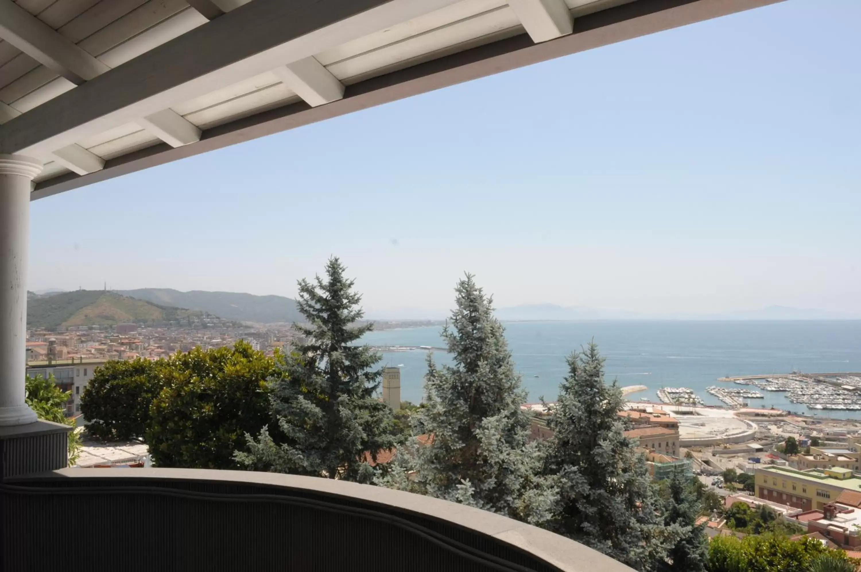 Bird's eye view, Balcony/Terrace in Hotel Villa Poseidon & Events