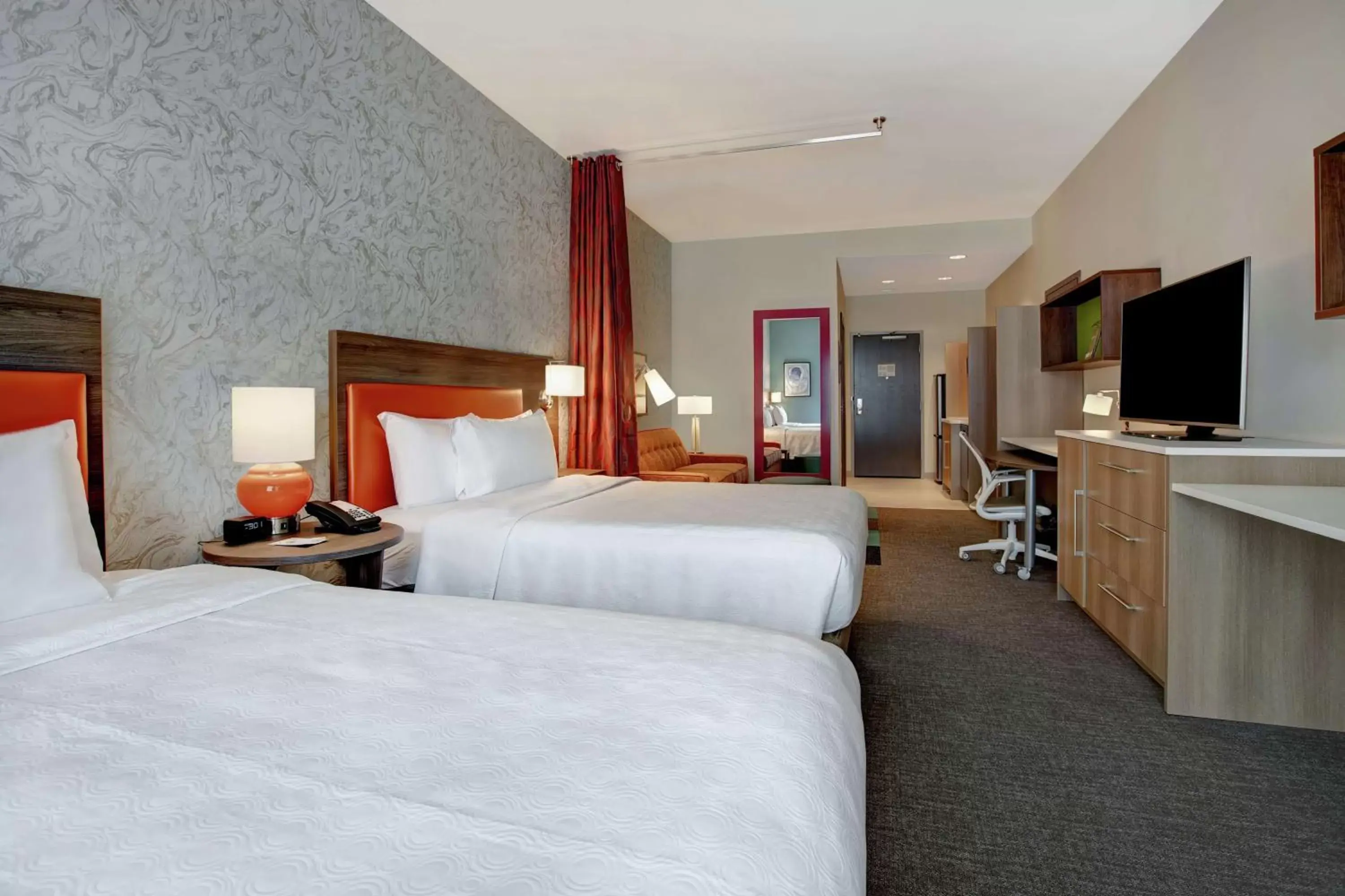 Studio Suite with Two Queen Beds - Hearing Access/Non-Smoking in Home2 Suites By Hilton Charlotte Uptown Studio Suite with Two Queen Beds - Hearing Access/Non-Smoking in Home2 Suites By Hilton Charlotte Uptown