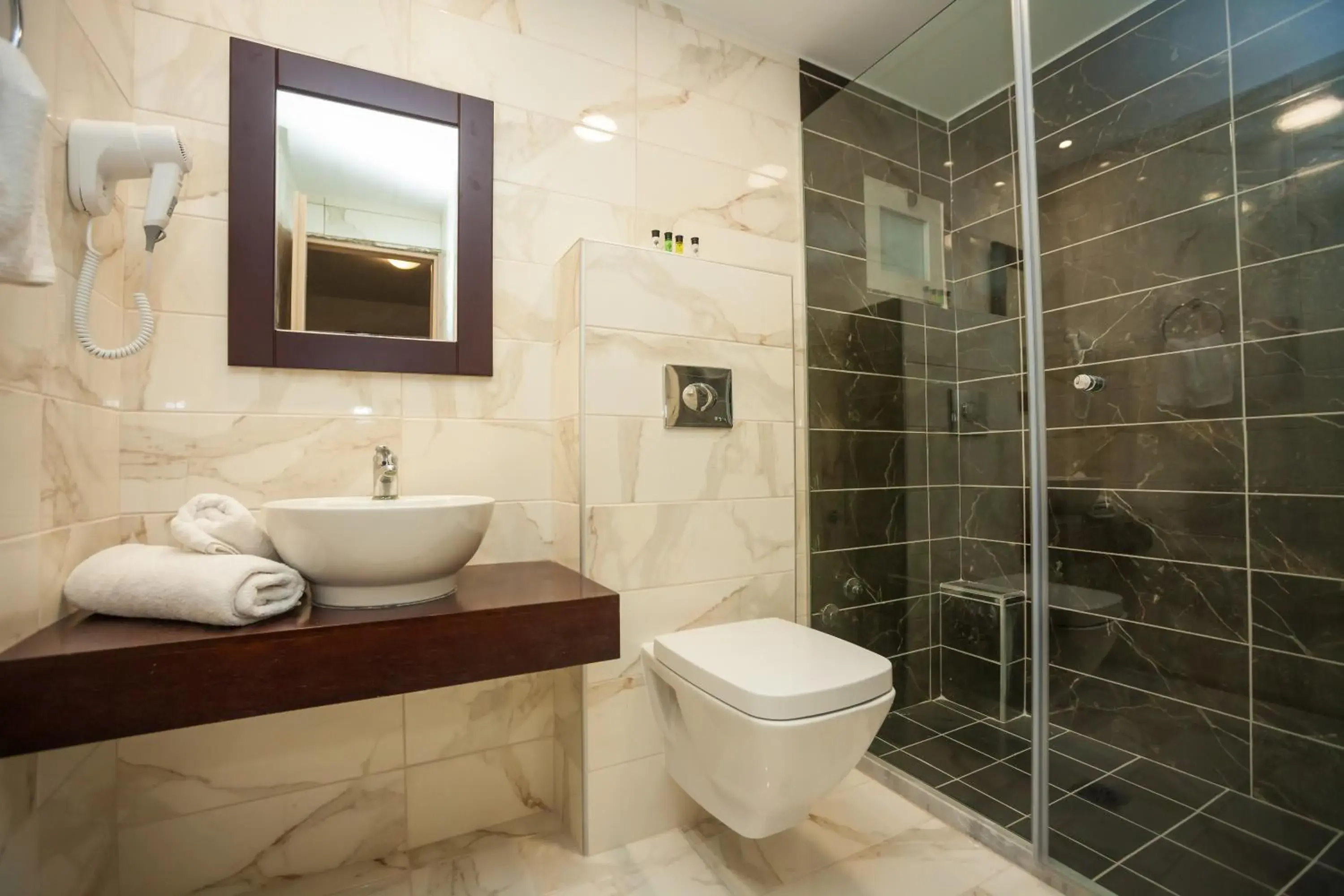 Shower, Bathroom in Elounda Water Park Residence Hotel