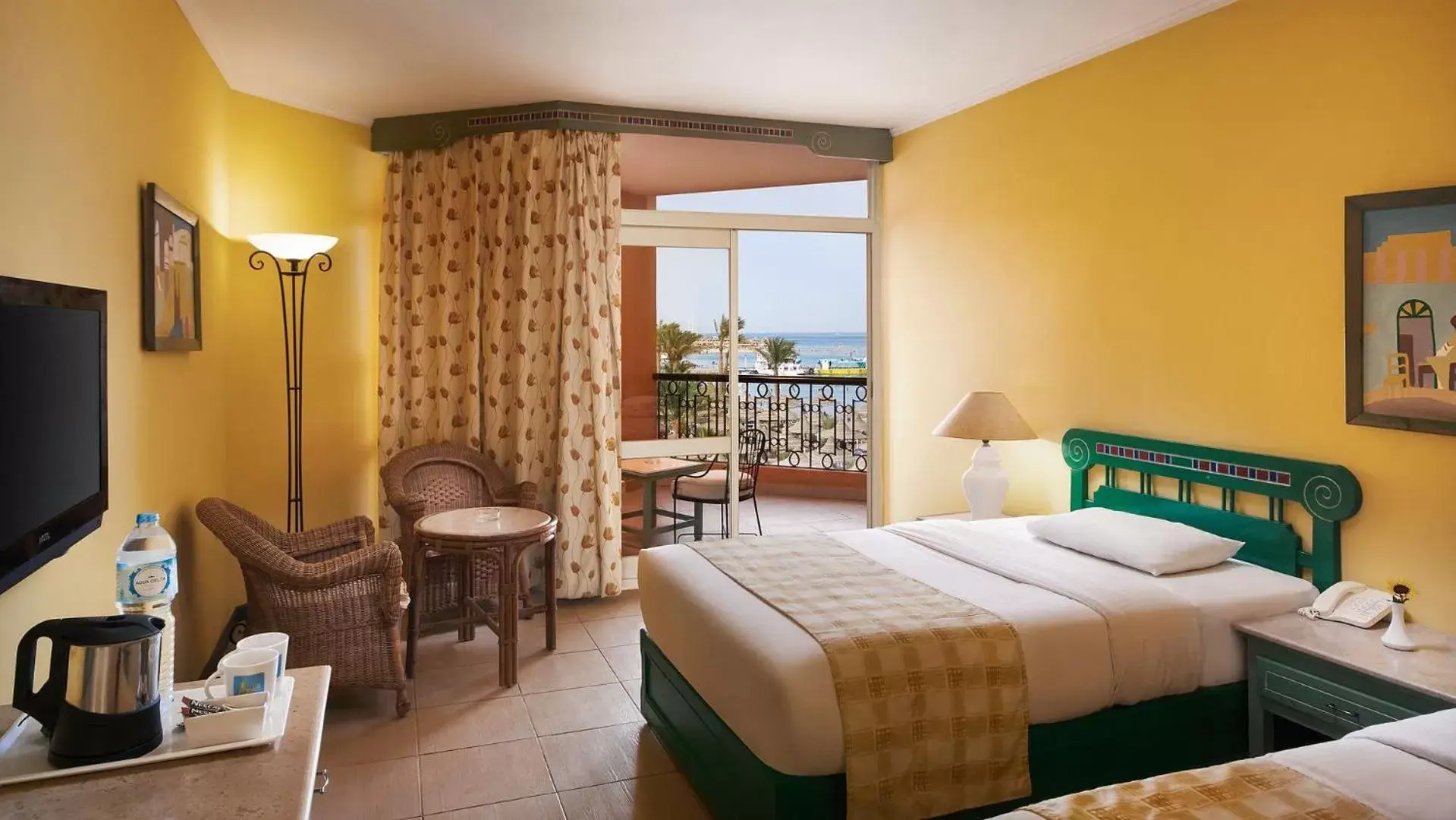 Standard Double Room with Extra Bed and Partial Sea View in Giftun Azur Resort