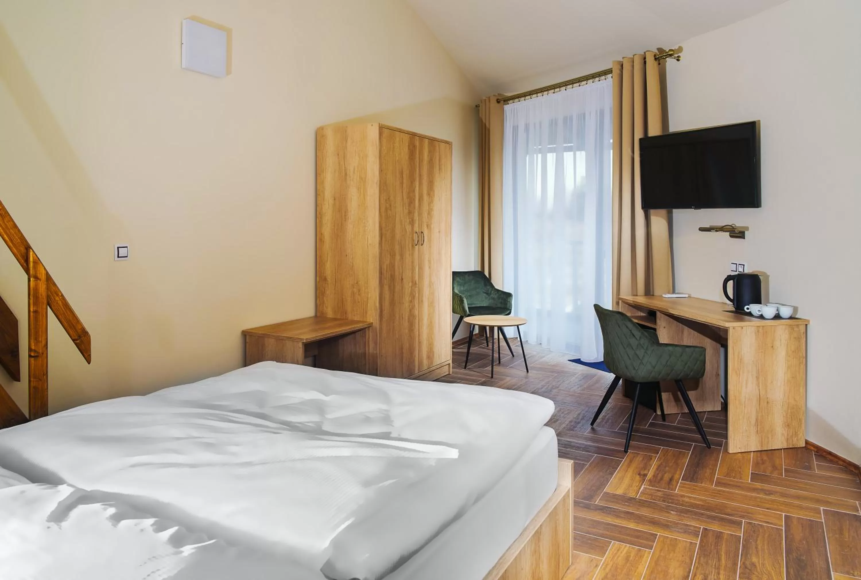 Bed in Hotel Dymník