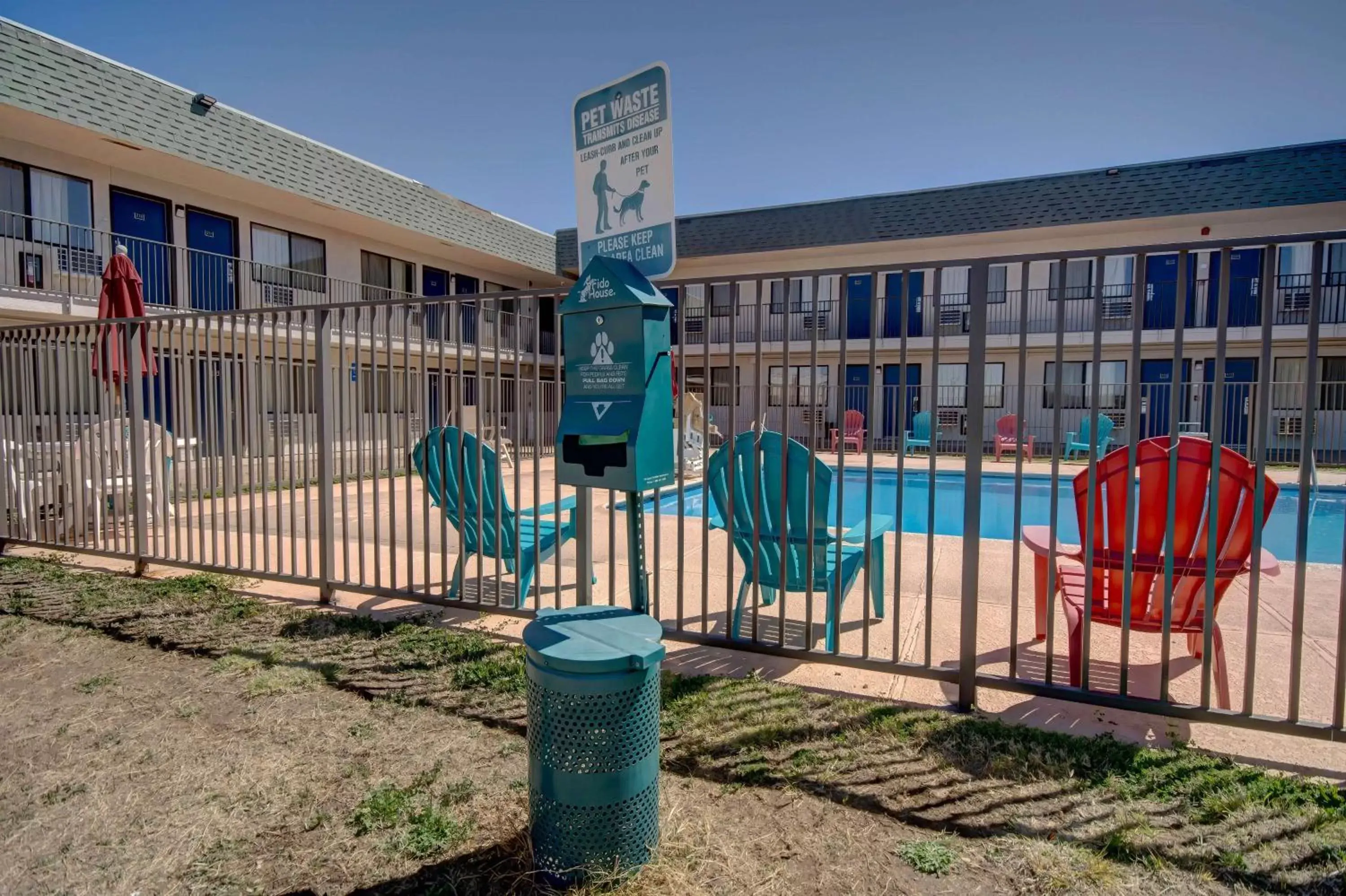 Pool view in Motel 6-Douglas, AZ